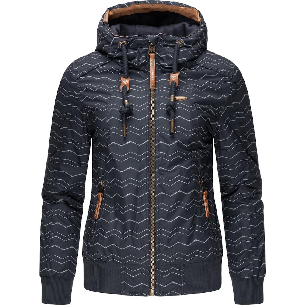 Ragwear Outdoorjacke »Druna Zig Zag Winter«, mit Kapuze