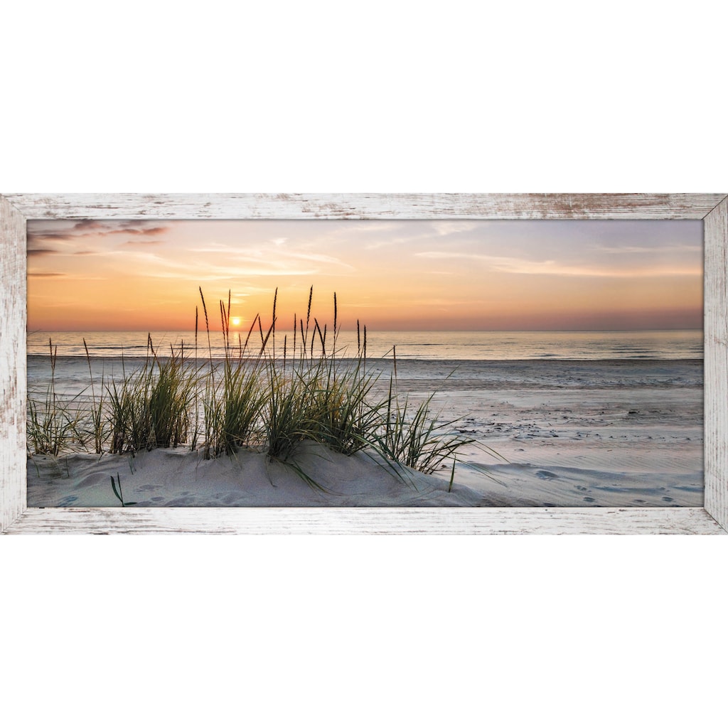 Bönninghoff Bild mit Rahmen »Strand, Sonnenuntergang«, (1 St.)