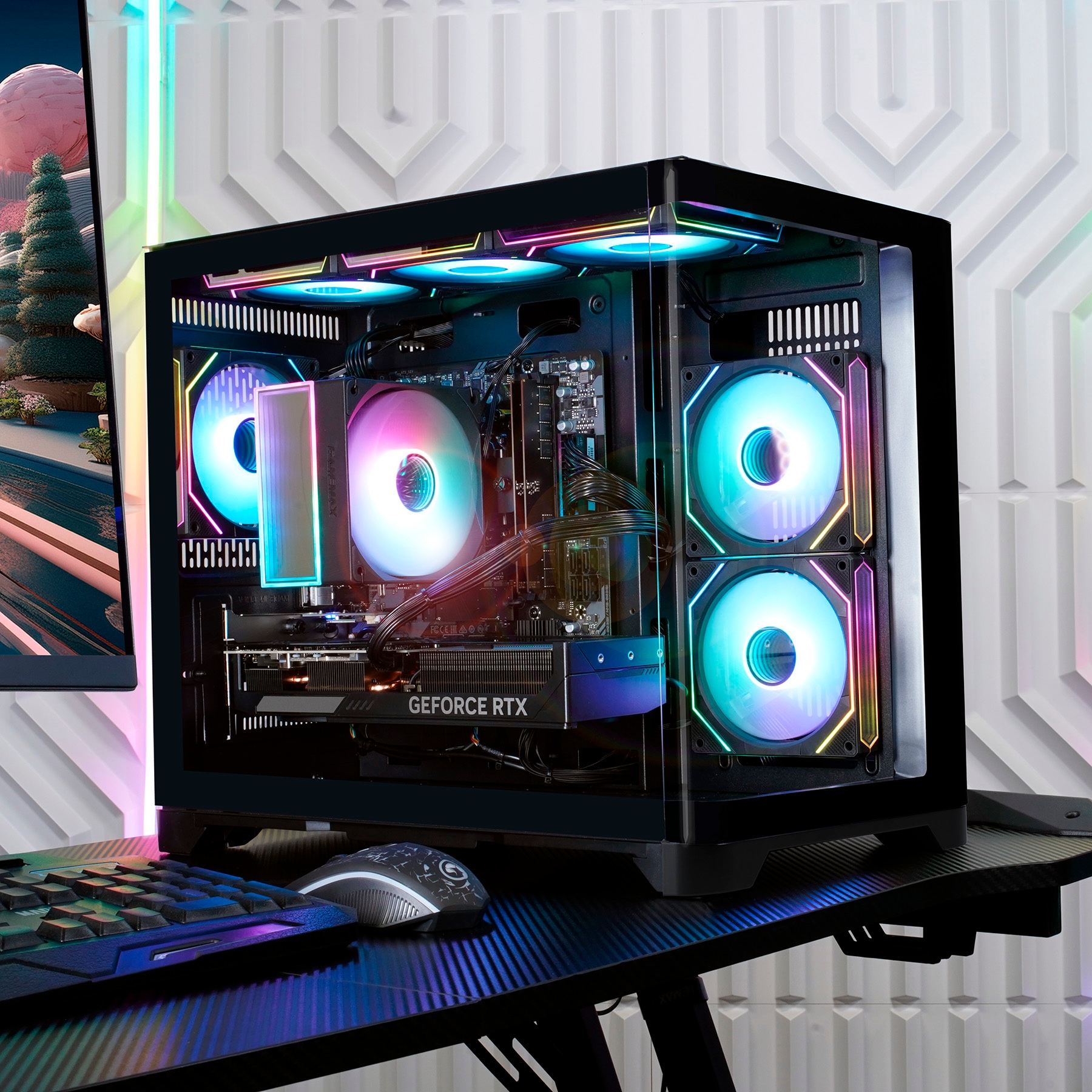GAMEMAX Gaming-PC »HYPE-M BK 8190 AMD Ryzen 7 5700X 32GB 1TB SSD RTX 5060« Windows 11
