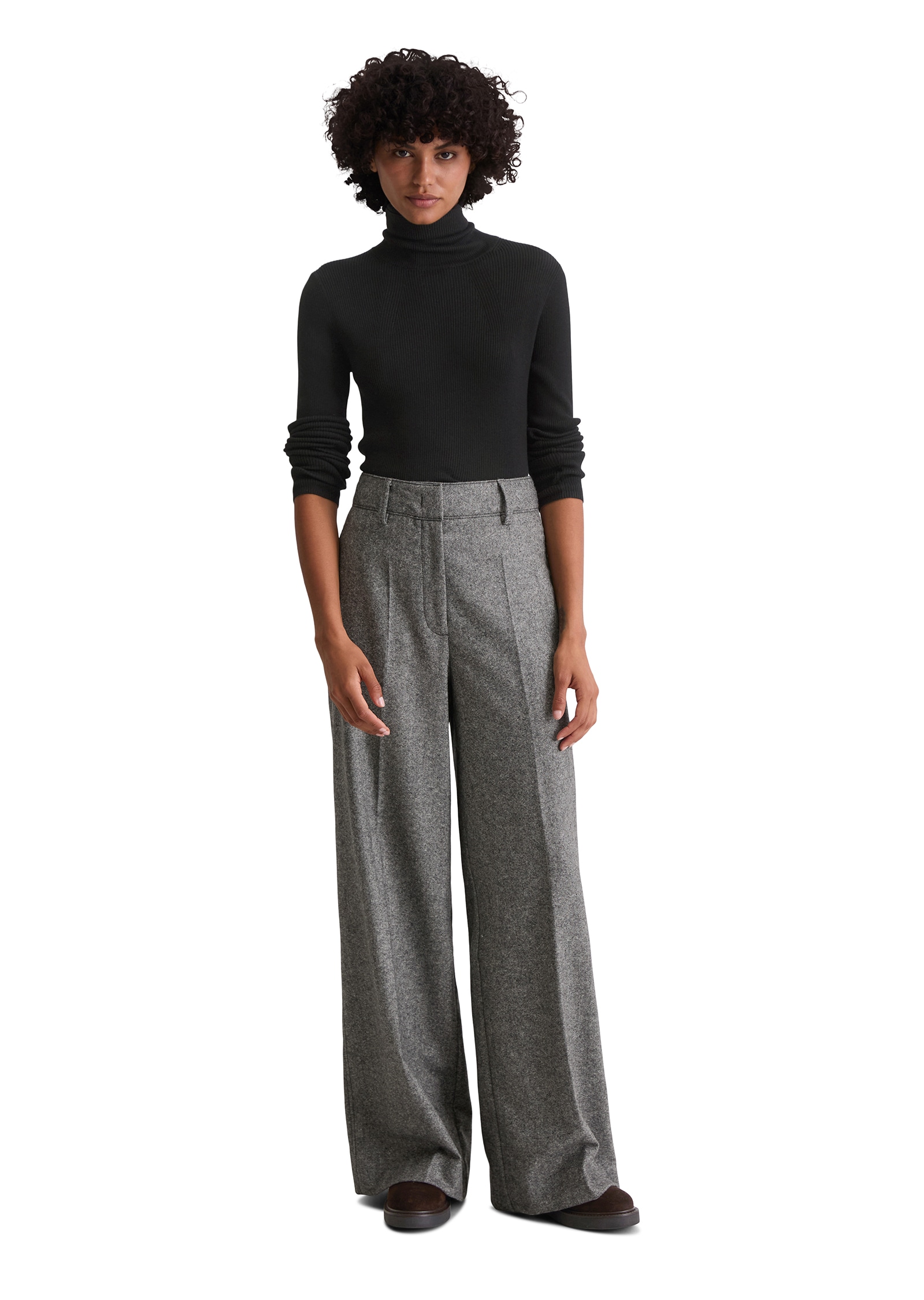 Marc O'Polo Anzughose, high waist, wide fit, Wollmischung