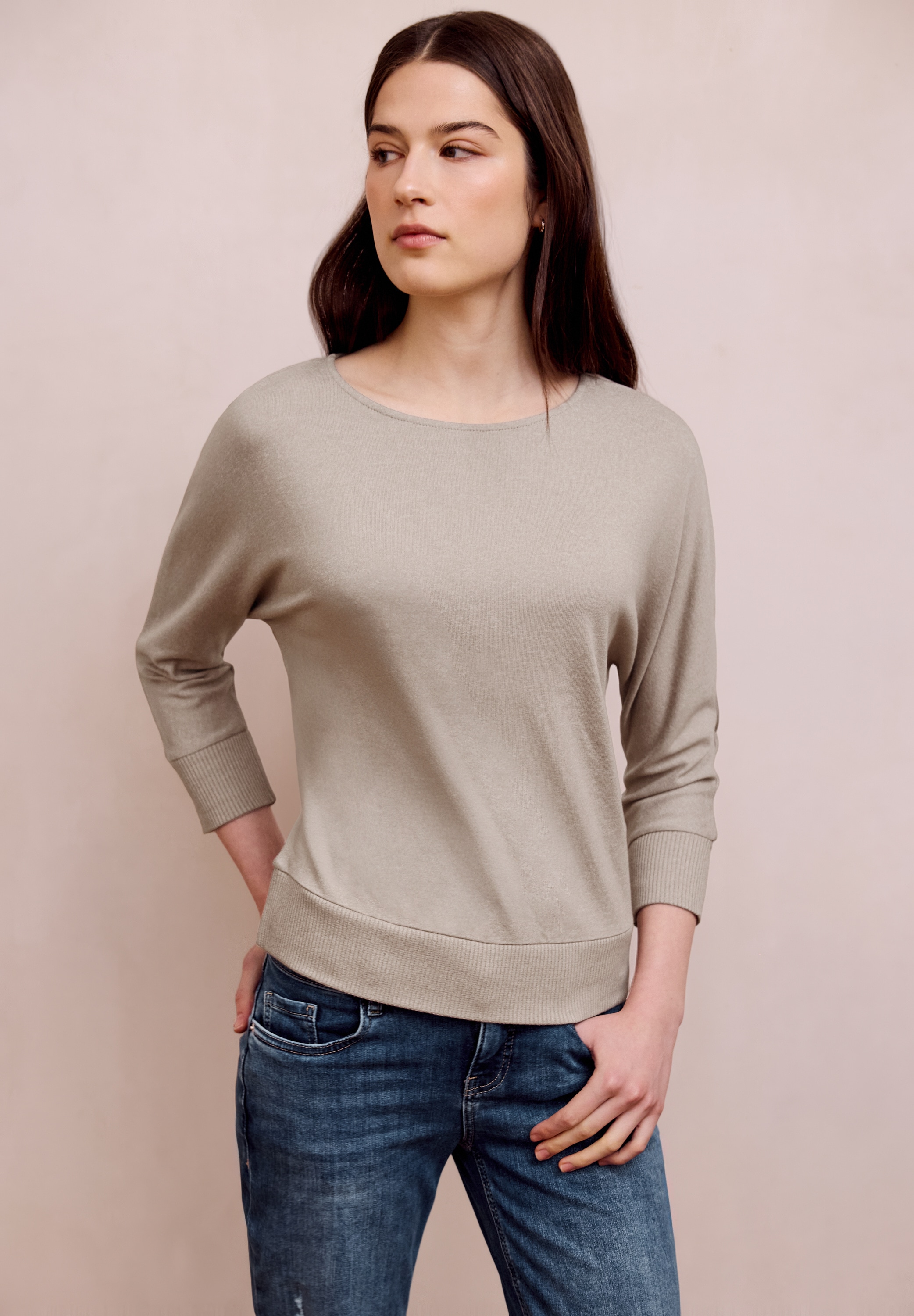 STREET ONE STUDIO Langarmshirt mit U-Boot-Ausschnitt günstig online kaufen