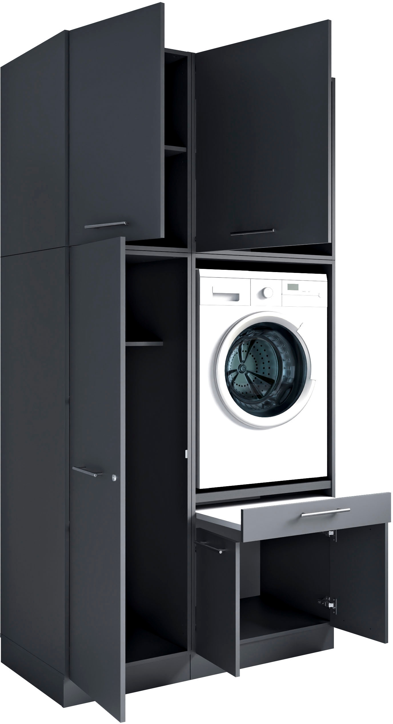 Laundreezy Mehrzweckschrank-Set »Laundreezy, 4-tlg. Mehrzweckschrank-Set B/H/T 118/238/68 cm« 4 Stk. tlg.