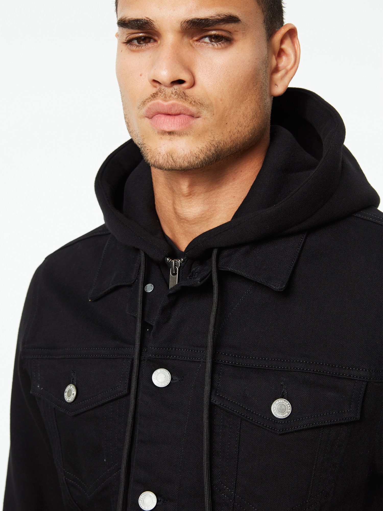Mavi Jeansjacke »JERRY«, mit Kapuze, Jeansjacke mit Jerseyärmeln