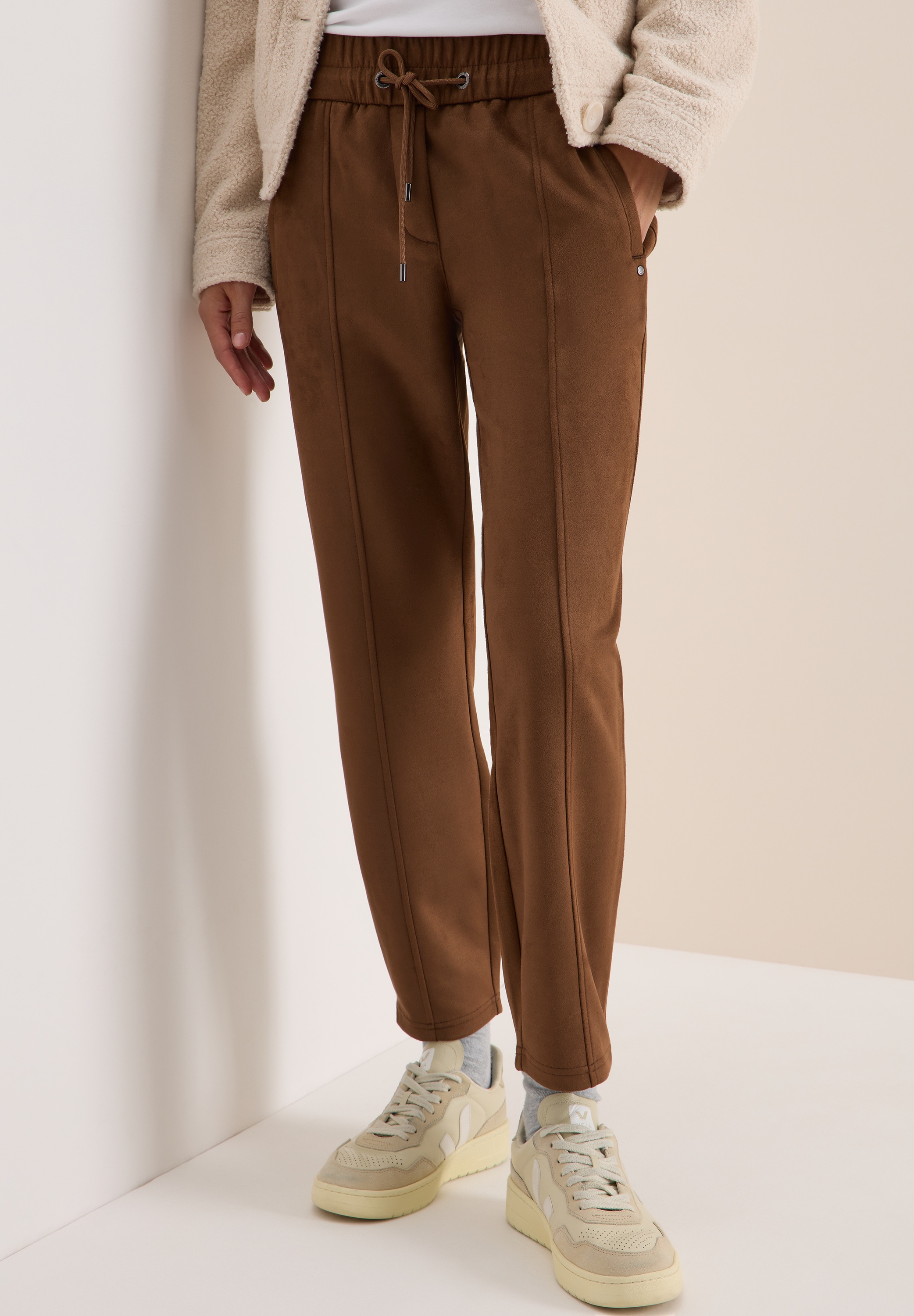 Cecil Stoffhose "Style Tracey", Velours-Look, mit elastischem Bund und Tunn günstig online kaufen