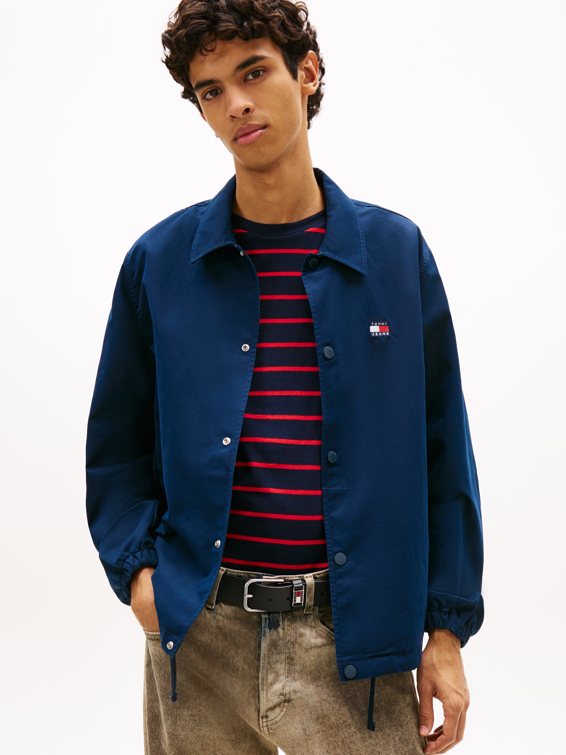 Tommy Jeans "TJM SPORT OVERSHIRT" ohne Kapuze Regular fit mit Knopfleiste