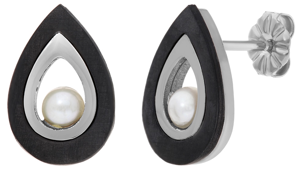 TITANIA Paar Ohrstecker »Titanohrstecker« mit Perlen