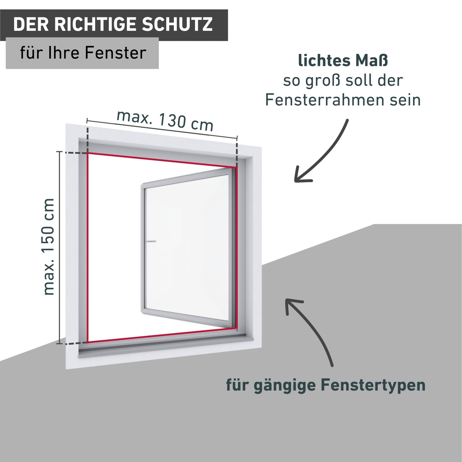 Windhager Moskitonetz »Open-Up, flexibler Insektenschutz für Fenster, ohne Bohren« 1 Stk. tlg. Insektenschutzgitter 130 x 150 cm, erhältlich in anthrazit oder weiß