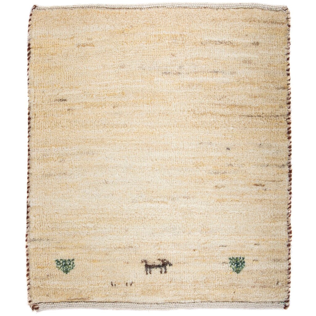 morgenland Wollteppich »Gabbeh - Loribaft Perser quadratisch - 45 x 40 cm - beige«, quadratisch