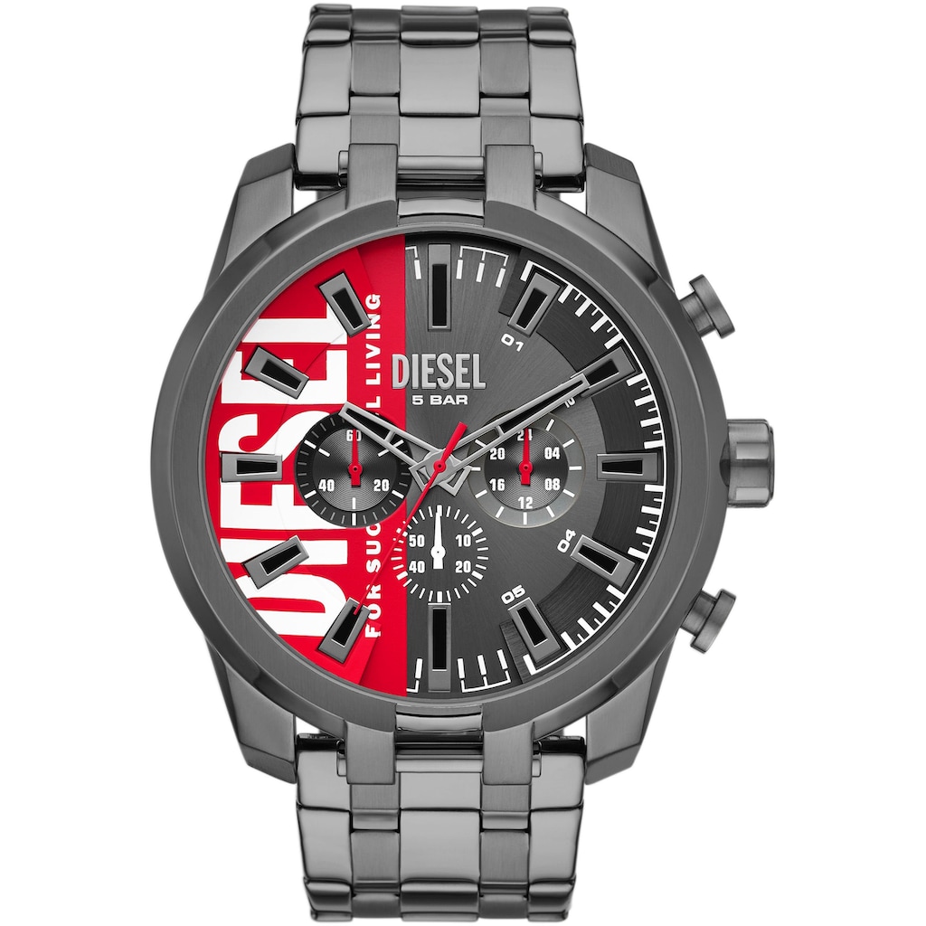 Diesel Chronograph »SPLIT, DZ4632«, Quarzuhr, Armbanduhr, Herrenuhr, Stoppfunktion, 12/24-Stunden-Anzeige