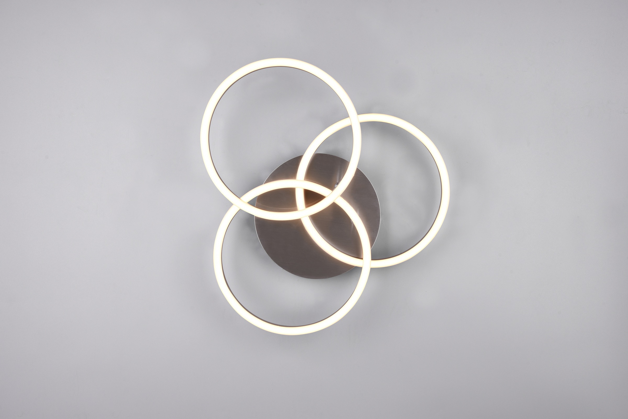 TRIO Leuchten LED inkl. flammig-flammig, Nickel schwenkbaren | BAUR 1 / Deckenleuchte Deckenlampe Ringen mit Fernbedienung »Circle«, matt