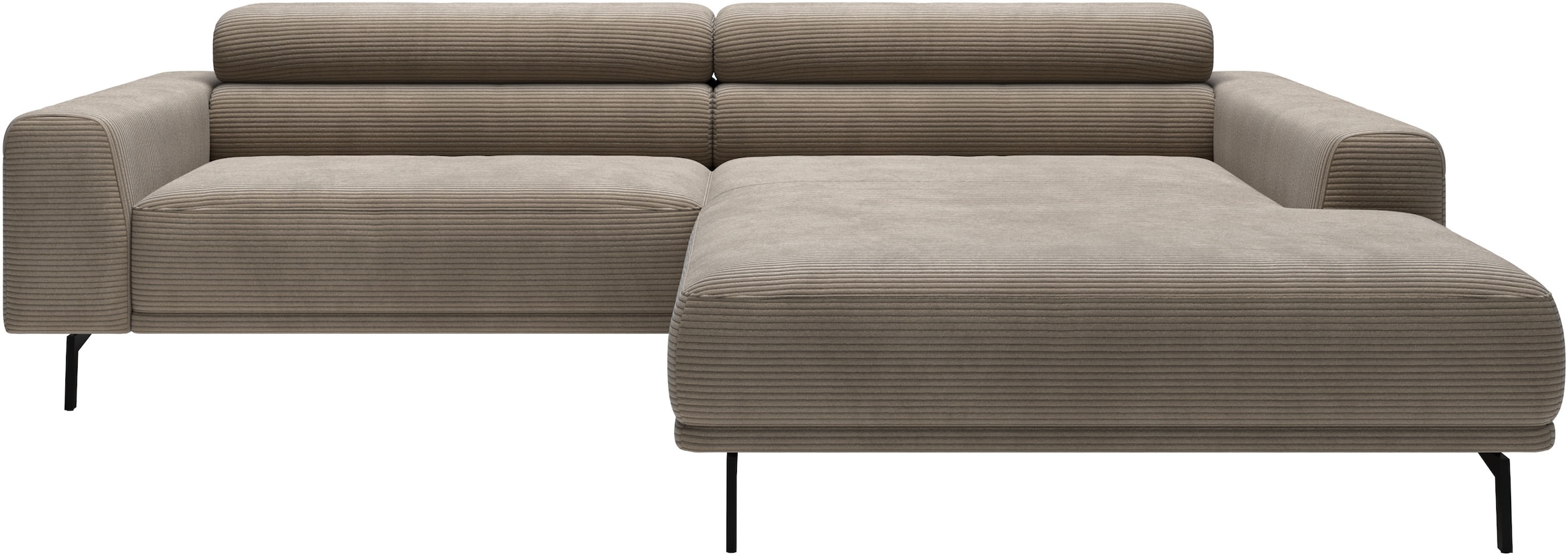 SCHÖNER WOHNEN-Kollektion "Tossa, Modernes Design trifft smarte Funktione, Breite 258 cm" Motorischer Sitzvorzug, Kopfteil-Funktion & Saugroboter-Höhe