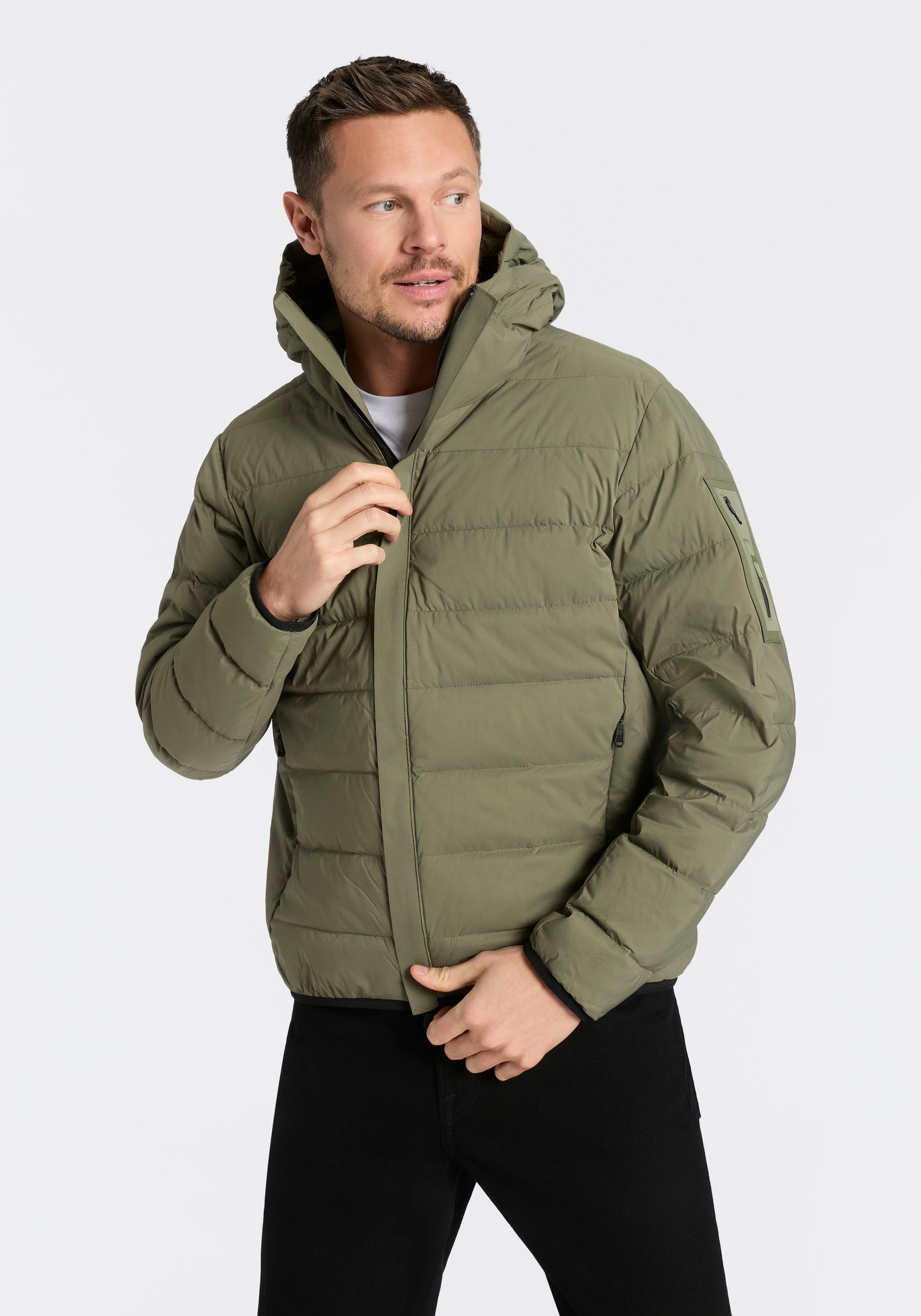BOSS GREEN Steppjacke "OW Riplite JT HD" mit Kapuze abenehmbare Kapuze wass günstig online kaufen