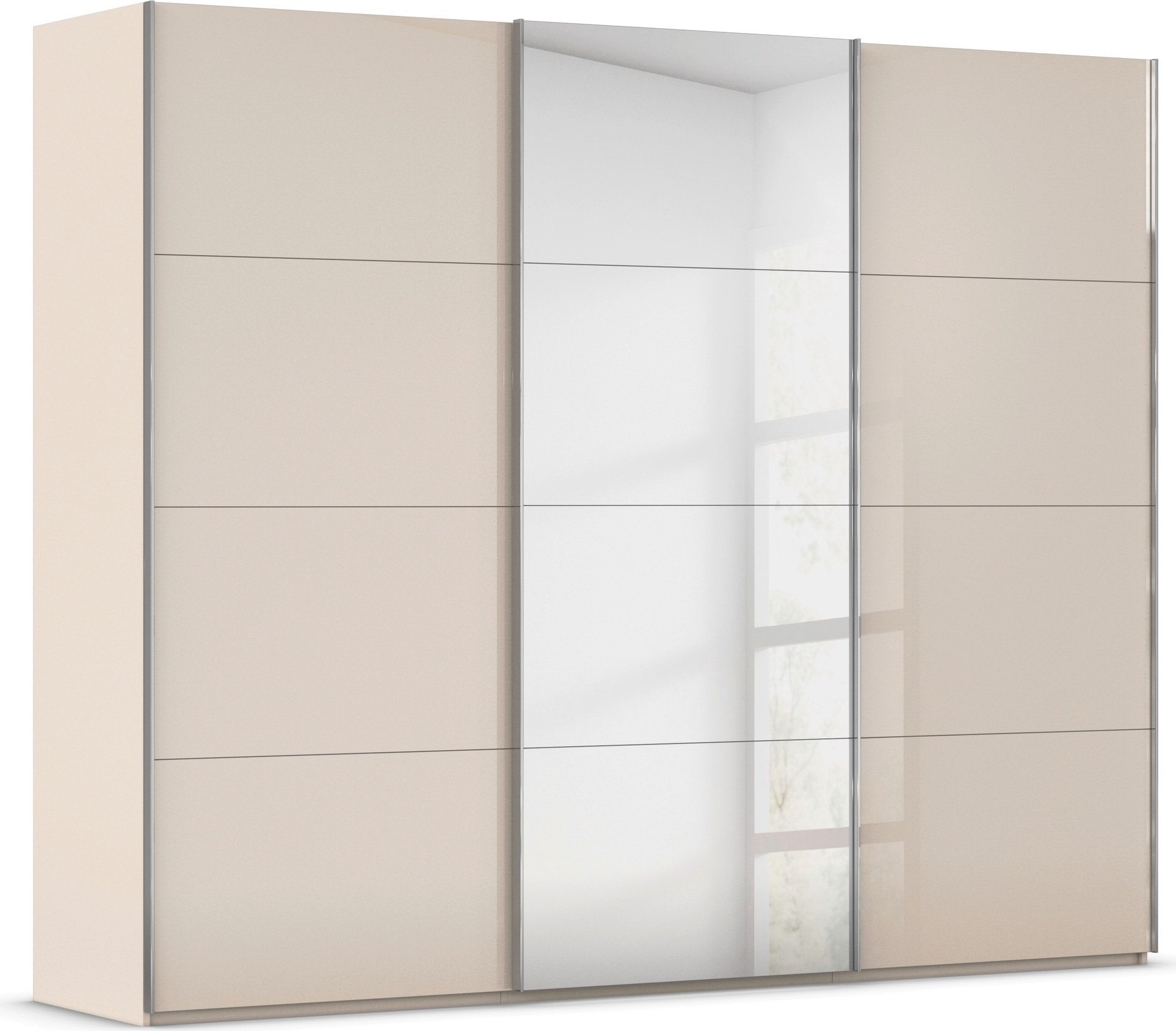 rauch "Kleiderschrank Schrank Garderobe Schlafzimmerschrank SCALE-FYRA" edle viergeteilte Türen Spiegel/Glas-Mix viele Farben MADE IN GERMANY