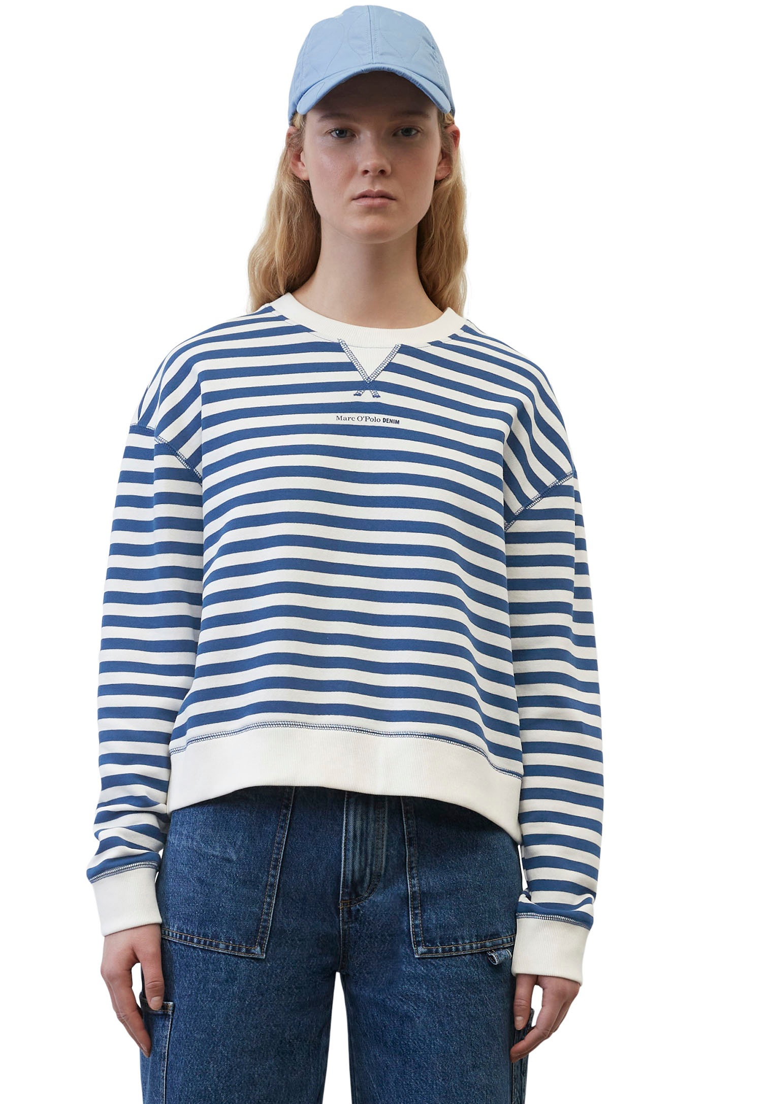 Marc O'Polo DENIM Sweatshirt mit sportlichem Stitching