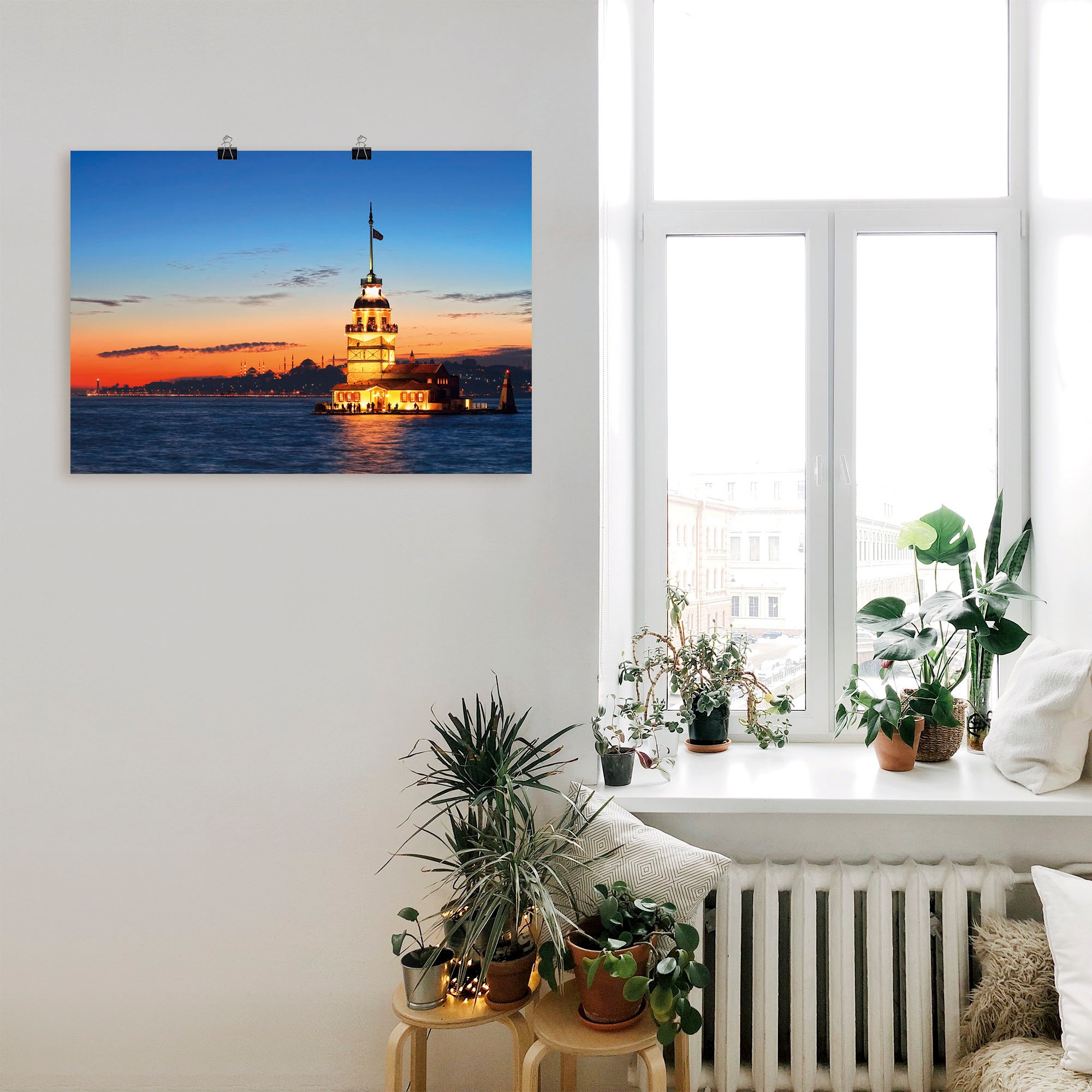 Artland Wandbild »Istanbul Leanderturm«, Gebäude, (1 St.), als Leinwandbild, Poster, Wandaufkleber in verschied. Größen