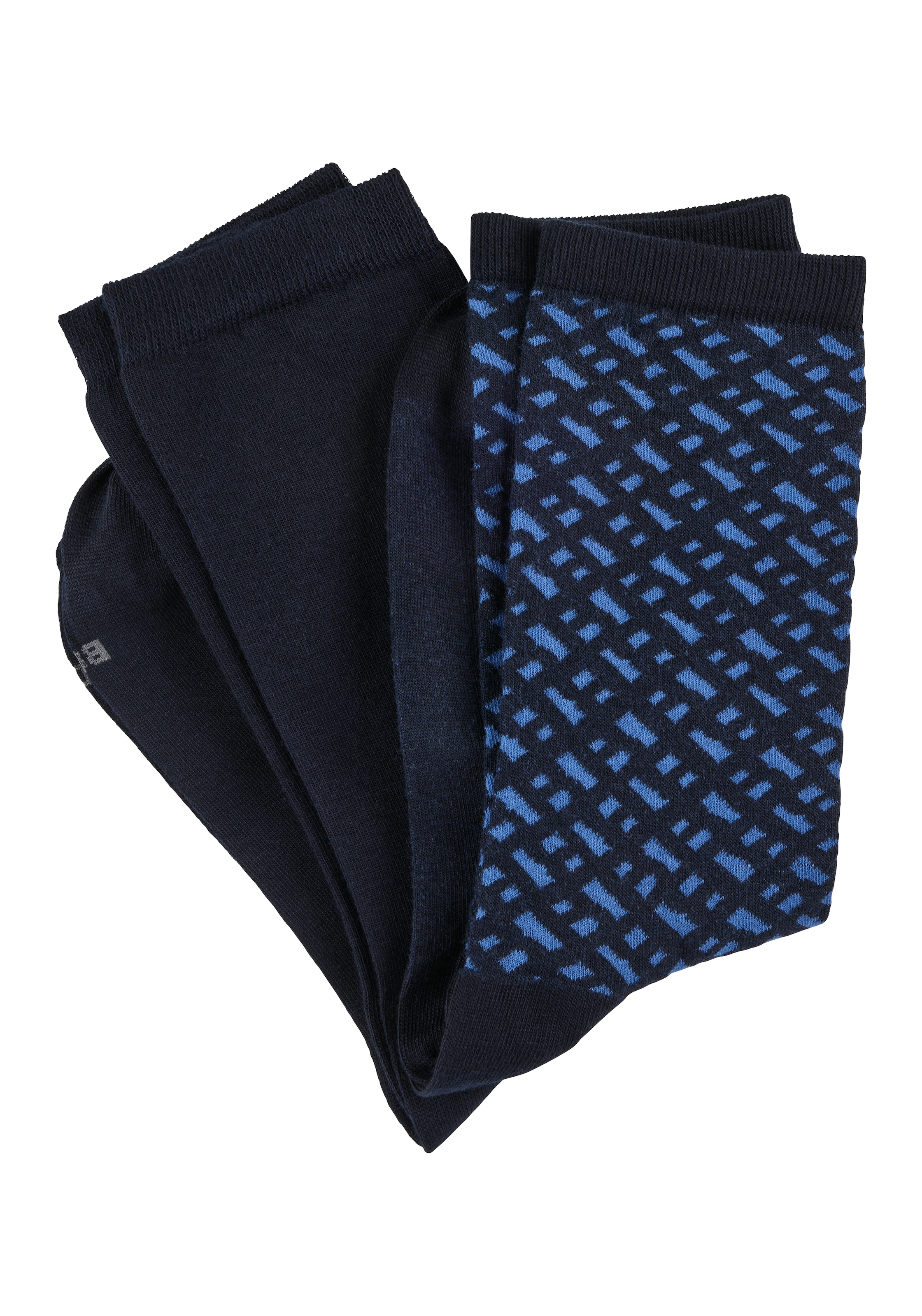 BOSS Freizeitsocken "2P RS Monogram CC", (Packung, 2 Paar, 2er-Pack), aus weicher Baumwollmischung