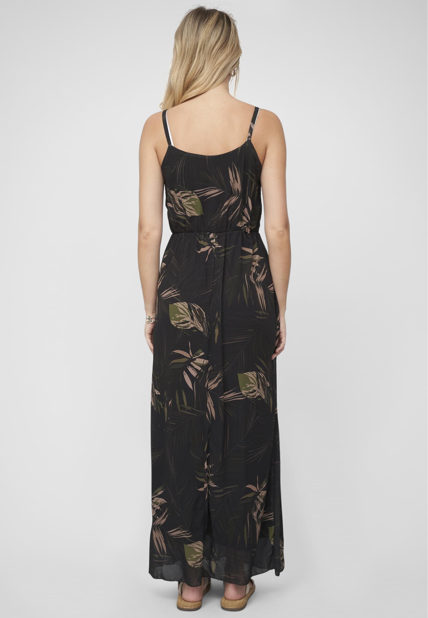CLOUD 5IVE Shirtkleid »CLOUD 5IVE 2-Layered Maxi-Dress Tropical Print« 1 Stk. tlg.
