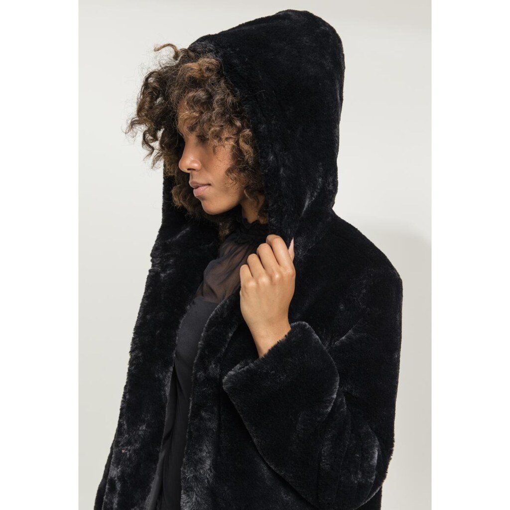 URBAN CLASSICS Parka »Urban Classics Damen Ladies Hooded Teddy Coat«, (1 St.), ohne Kapuze