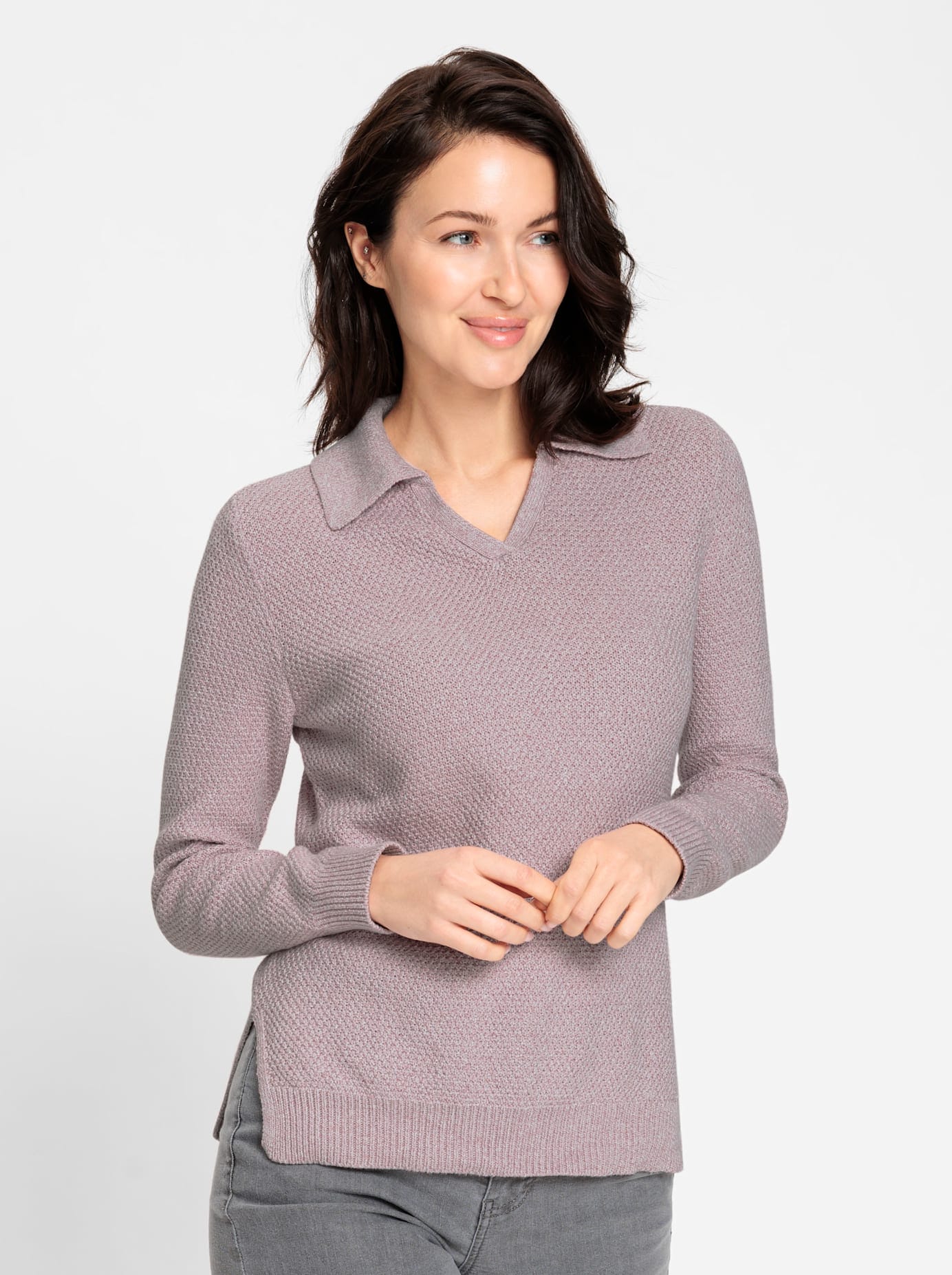 Inspirationen Strickpullover »Polopullover«