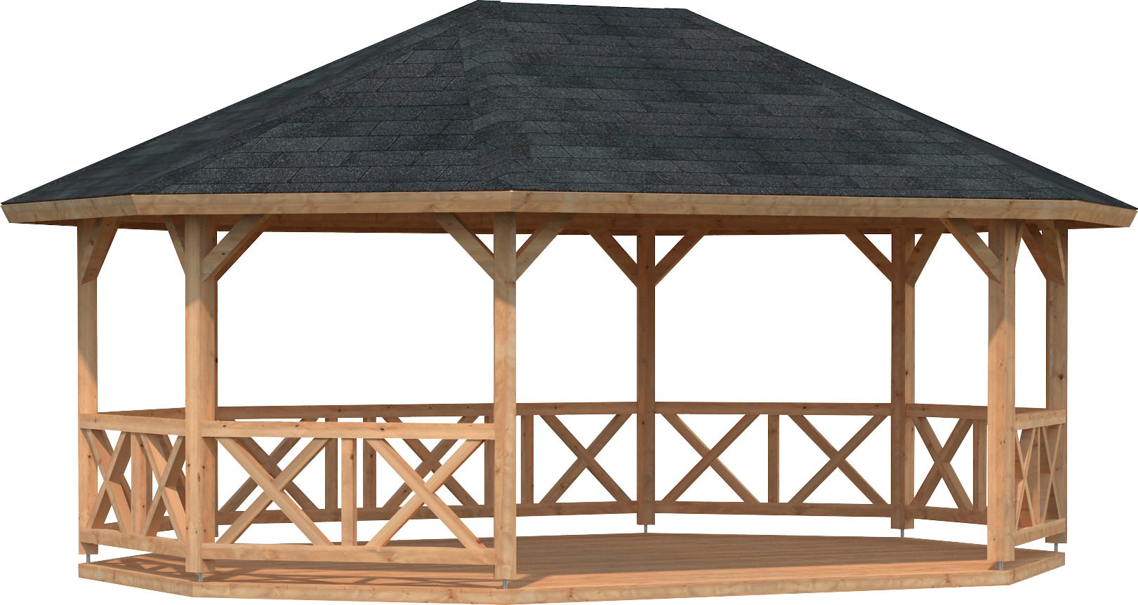 Palmako Holzpavillon "Betty", BxT: 615x551 cm, hellbraun