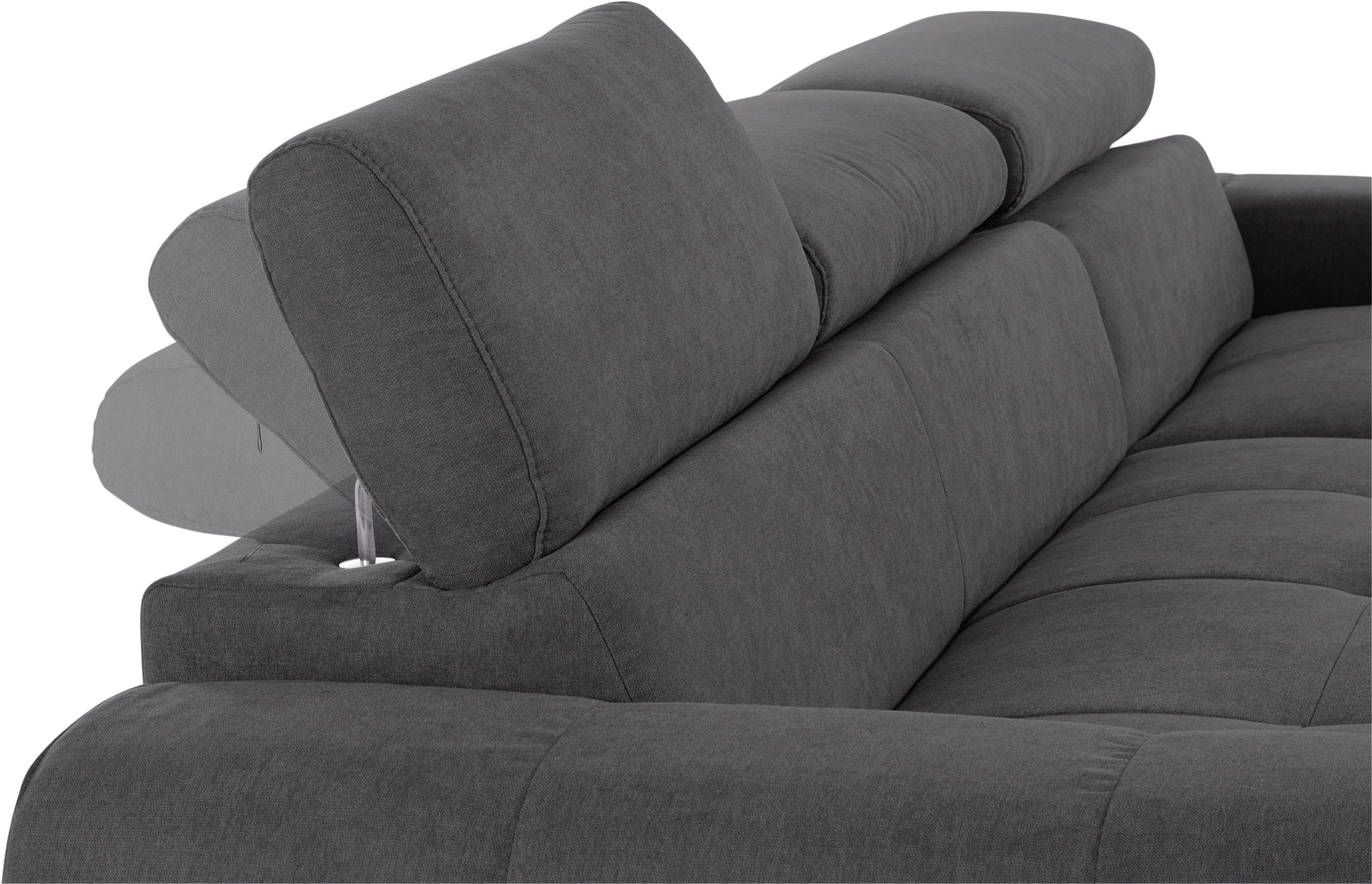 COTTA Ecksofa »Mia L-Form«, 3-tlg.-Kissen-Set, Recamiere, wahlweise mit oder ohne RGB-Beleuchtung