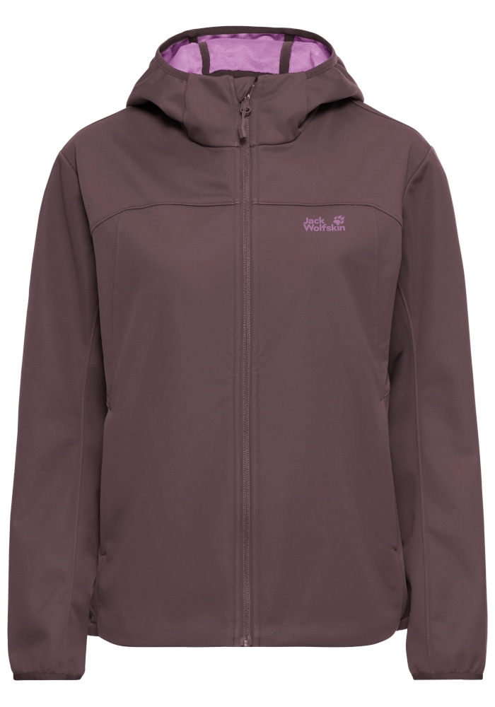 Jack Wolfskin Softshelljacke »WINDHAIN 2 HOODY W« mit wasserabweisendem und windabweisendem Obermaterial, normale Länge