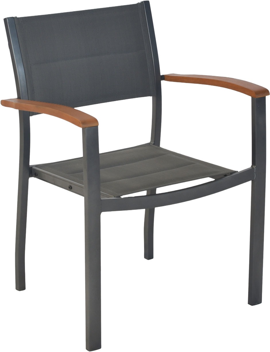 MERXX Garten-Essgruppe »Paxos« Set, 7 tlg. inkl. 6 Stapelsessel, 1 Ausziehtisch