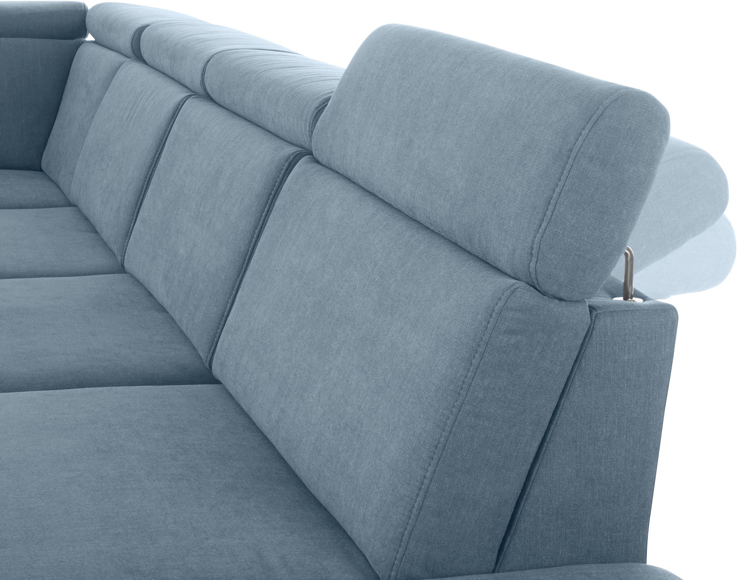 sit&more Wohnlandschaft »Brisbane U-Form«, Fußhöhe 12 cm, inklusive Sitztiefen-, Armteil- und Kopfteilverstellung