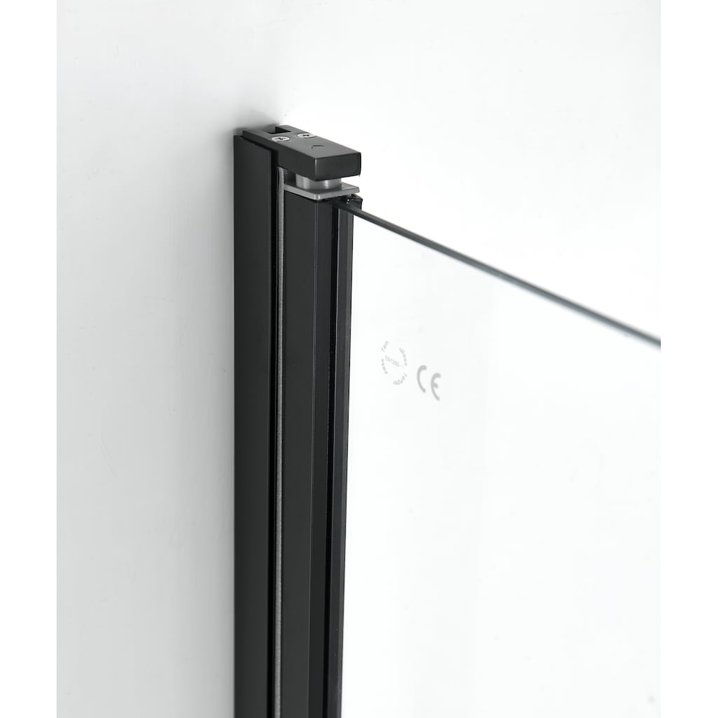 Sanotechnik Dusch-Schwingtür »ELITE«, Schwenkttür für Duschen mit Alu-Profil in schwarz matt