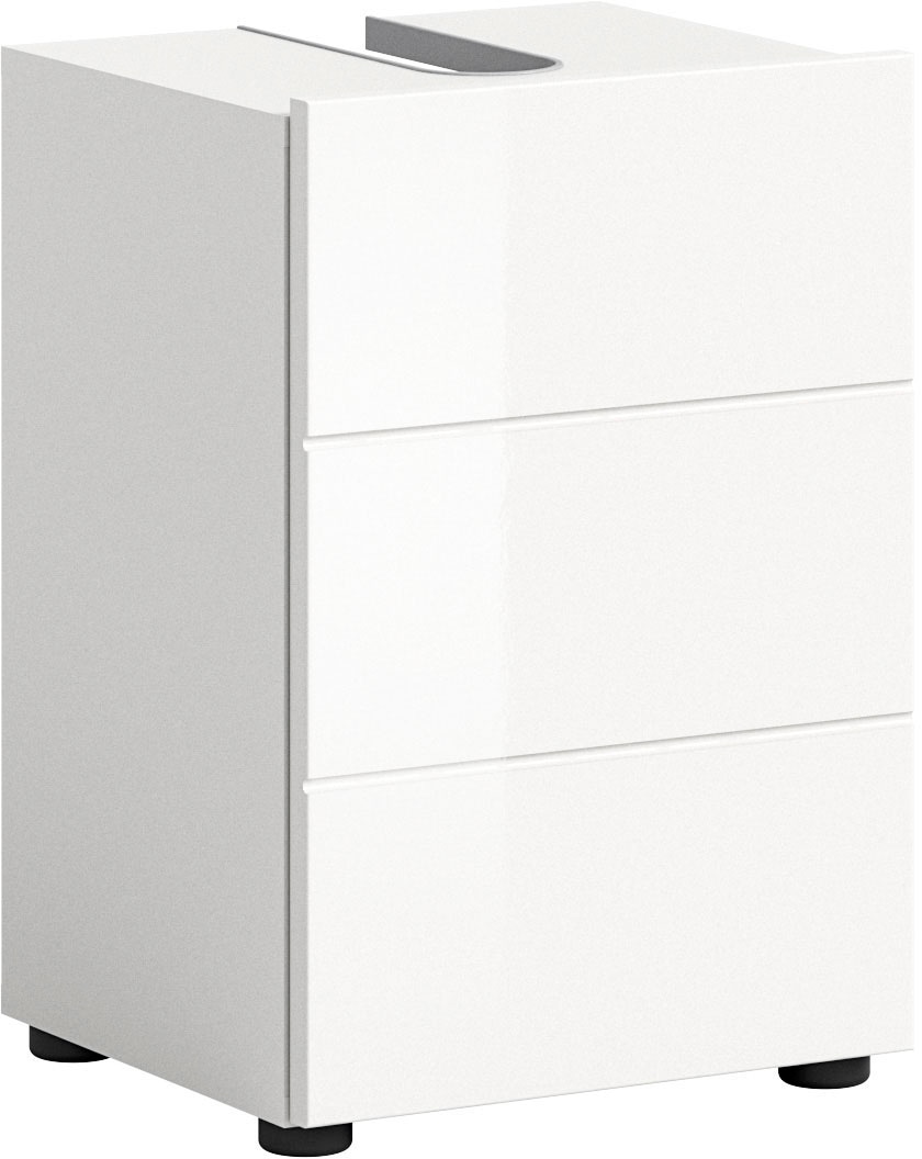 welltime Waschbeckenunterschrank »BIEL, TOPSELLER!, Breite 38 cm, 1 Tür, 1 Boden, mit Siphonausschnitt«, (1 St.), Badmöbel, Badschrank, Schrank, Unterschrank, Bad, Badezimmer