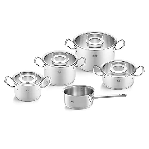 Fissler Topf-Set "Original-Profi Collection", Edelstahl 18/10, (Set, 5 tlg., Kochtopf 16/20/24 + Bratentopf 20cm + Stiel