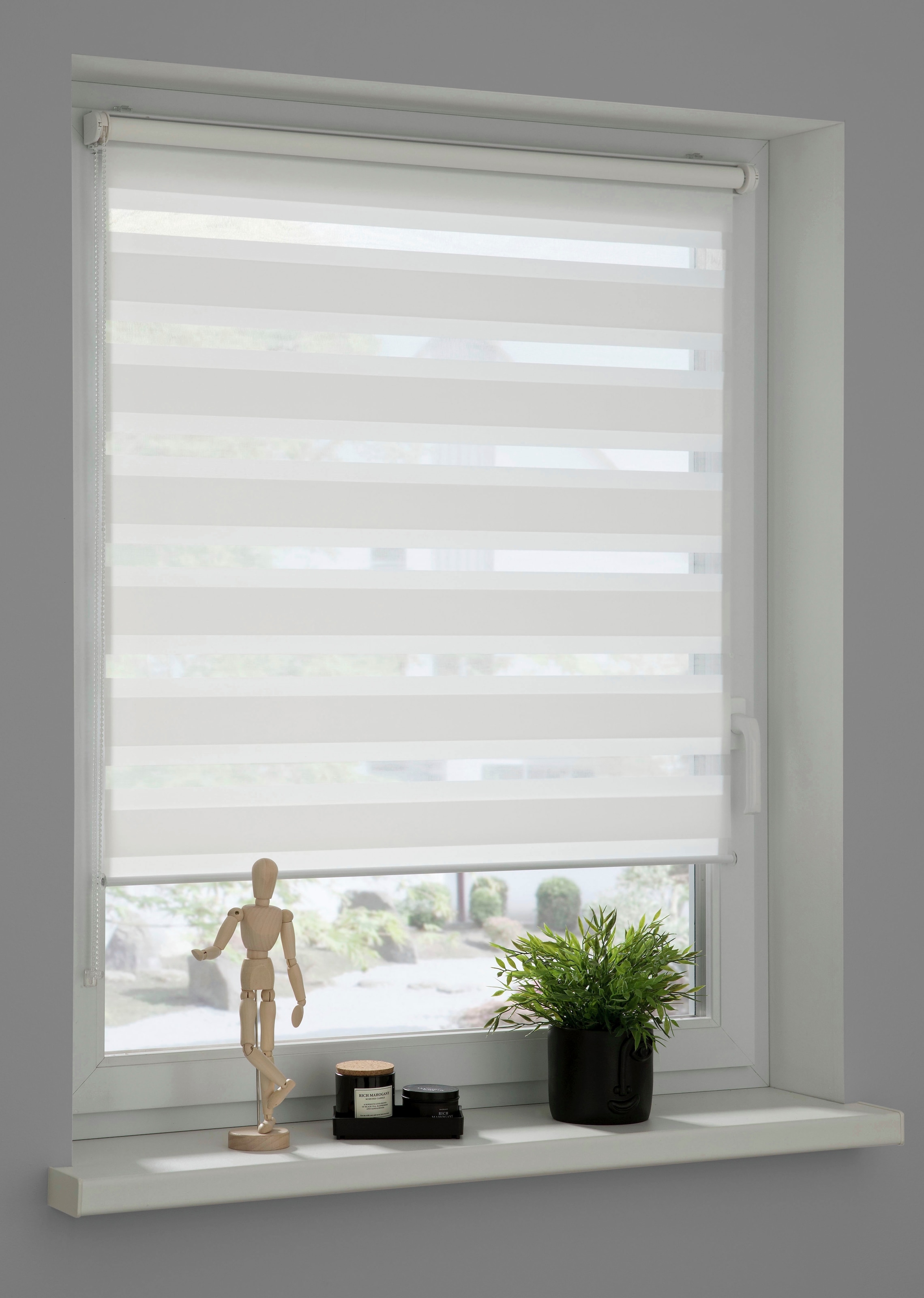 SCHÖNER WOHNEN-Kollektion Doppelrollo »Tilda«, transparent, Sichtschutz, mit Bohren/ohne Bohren, freihängend, geklemmt, silberne oder weiße Rollo-Technik
