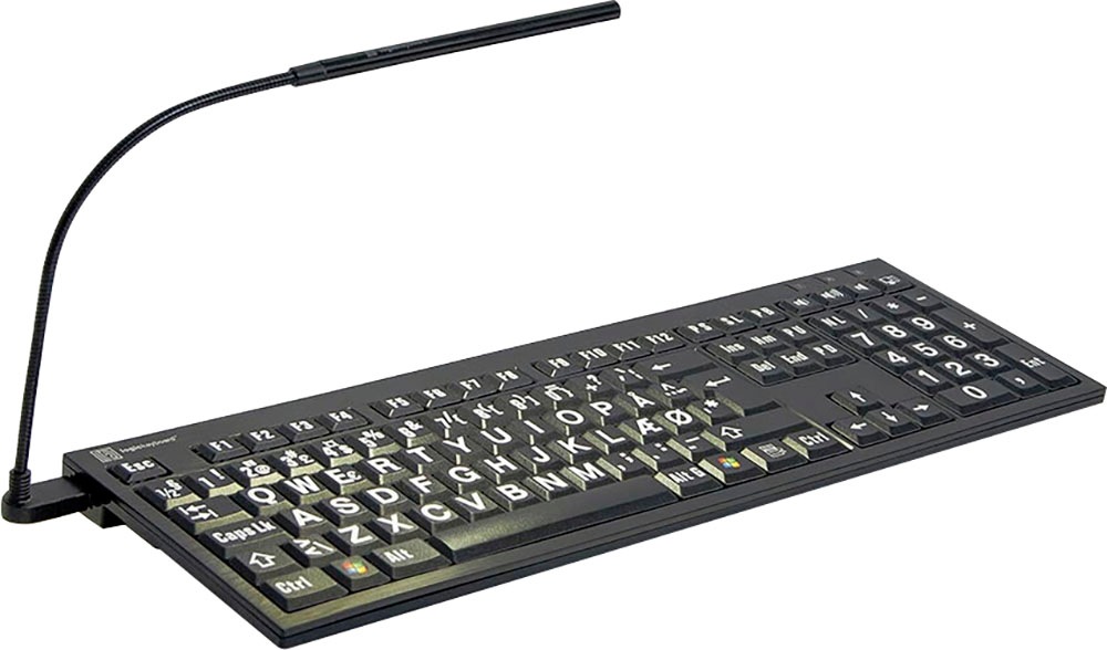 Logickeyboard Slimline-Tastatur »XL-Print White | DE on BAUR (Ziffernblock-USB-Hub) Black (PC/Nero)«