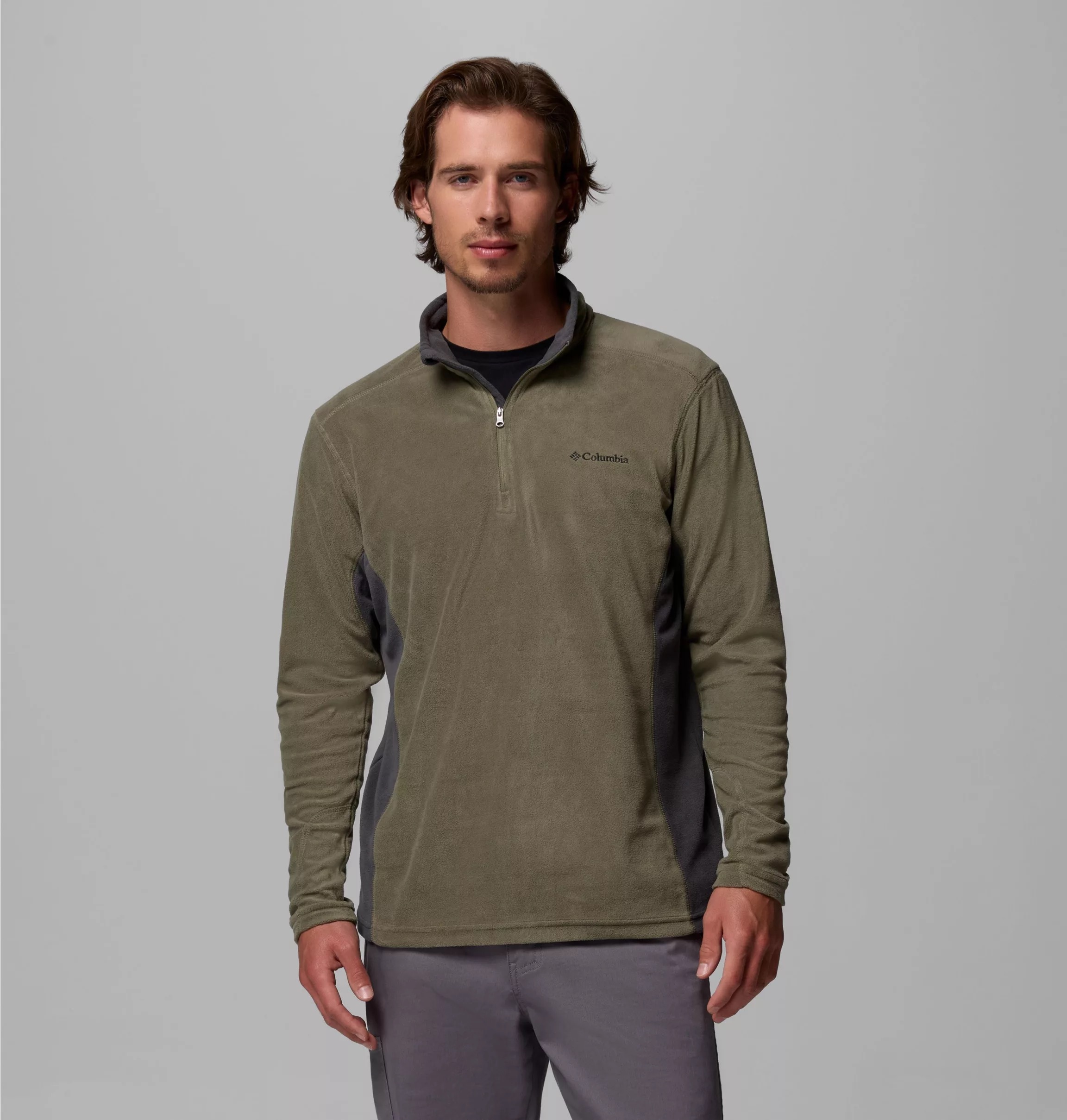 Columbia Fleecepullover "Klamath Range II Half Zip", mit halbem Reißverschluss, Langarm, atmungsaktiv, schnell trocknend
