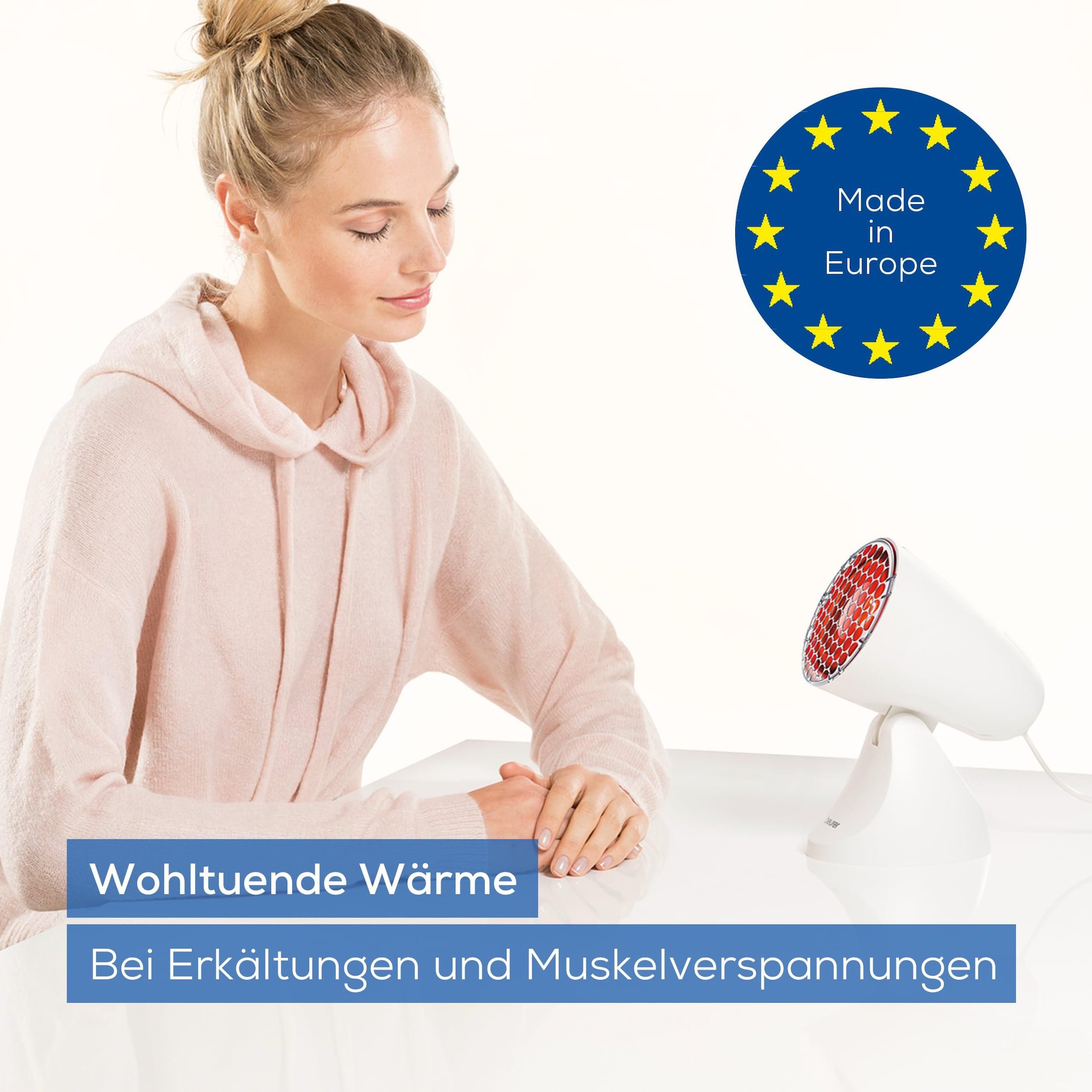 BEURER Infrarotlampe »IL 11 tiefenwirksame Wärmelampe mit 100 Watt, Medizinprodukt«, wohltuende Wärme bei Erkältungen und Muskelverspannungen