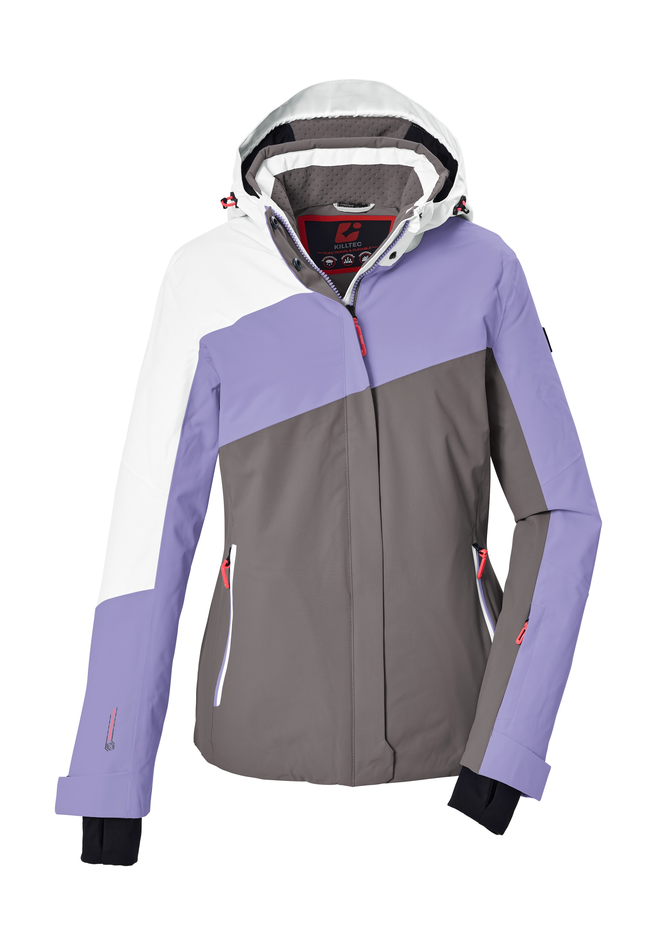 Killtec Skijacke "KSW 101 WMN SKI JCKT" Wind- und wasserdichte Damenjacke mit Colourblock-Design
