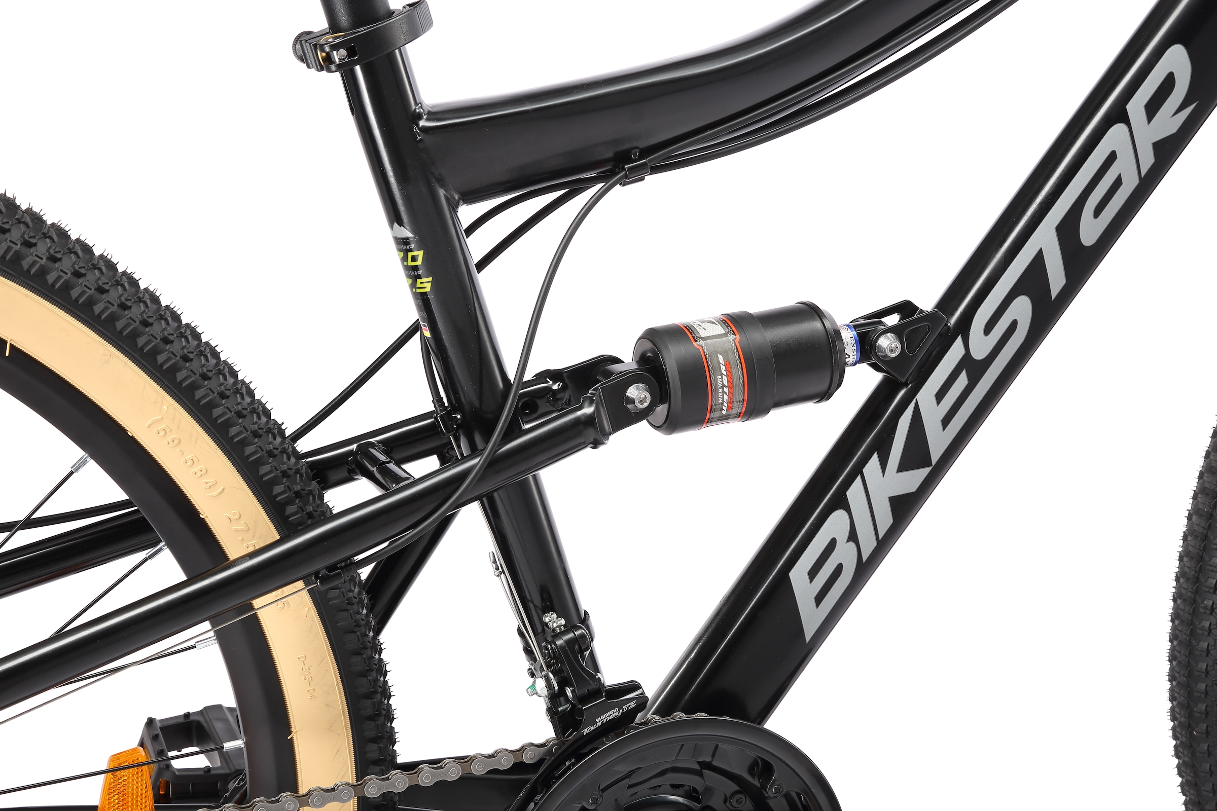 Bikestar Mountainbike 21 Gang Shimano RD-TY300 Schaltwerk Kettenschaltung für Damen und Herren, Kettenschaltung