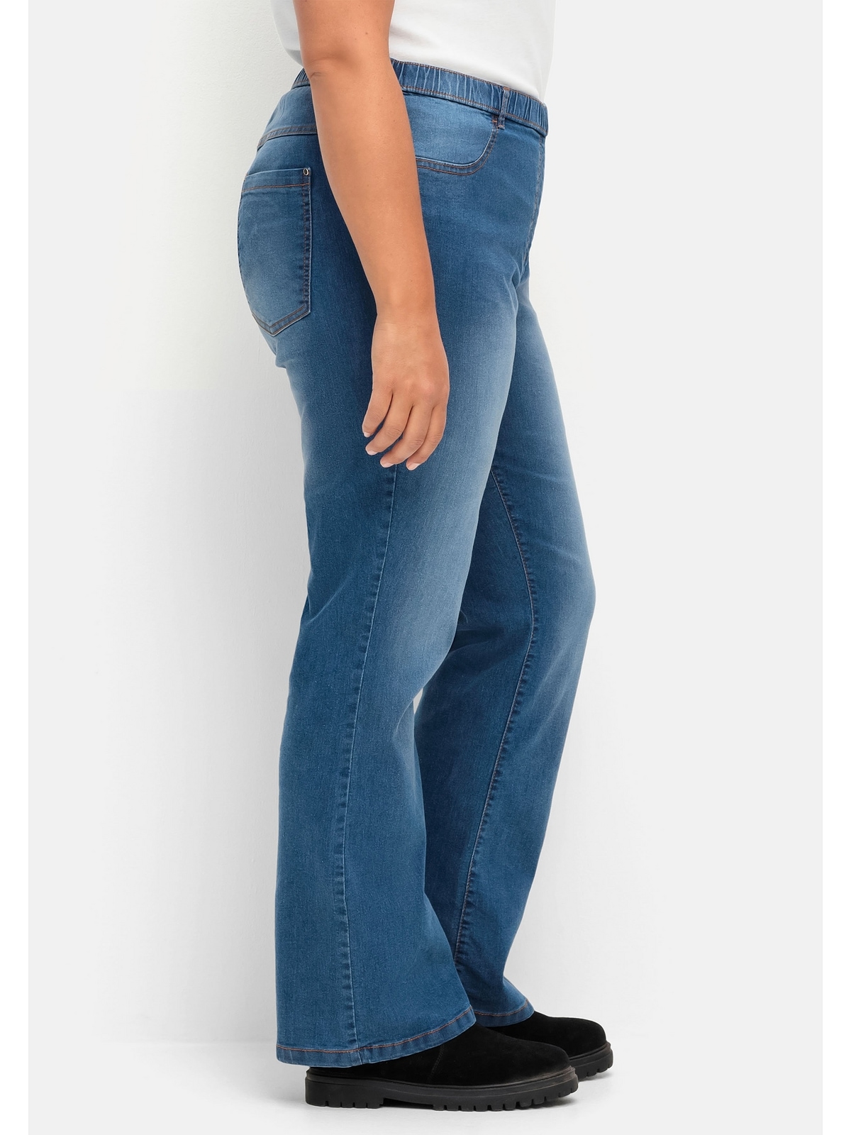 Sheego Bootcut-Jeans »Große Größen«, und kaufen online BAUR mit | Komfortbund Used-Effekten