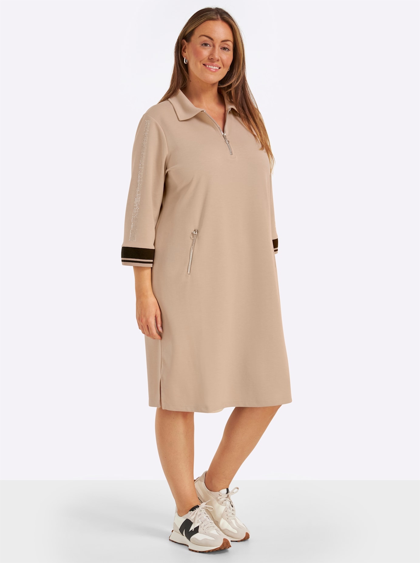 creation L Shirtkleid »Modal-Mix-Kleid« Reißverschlusstasche