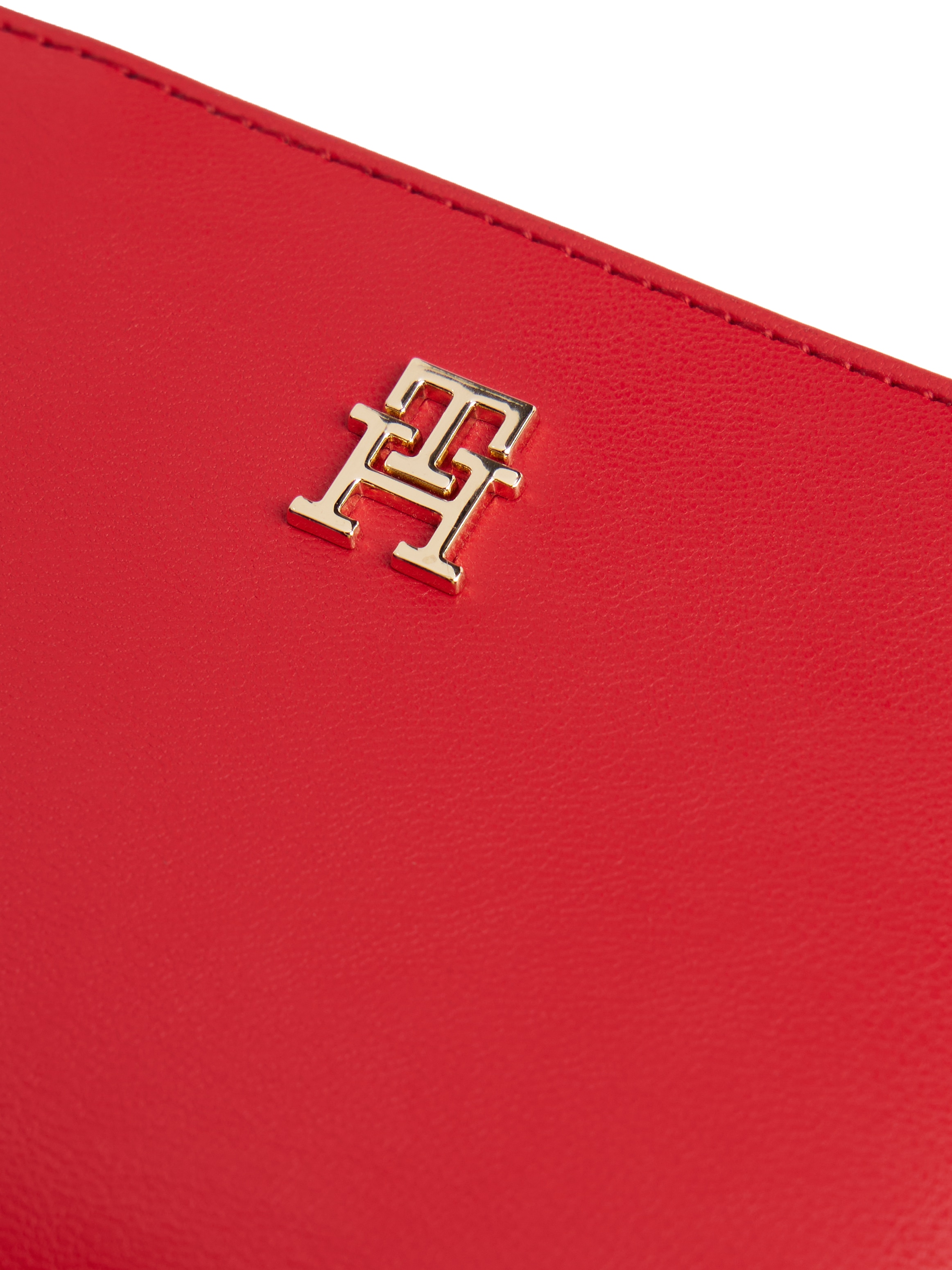 Tommy Hilfiger Geldbörse »TH ICON MED ZA FLAP« , Damen Geldbeutel, Portemonnai mit edlem TH-Logoemblem
