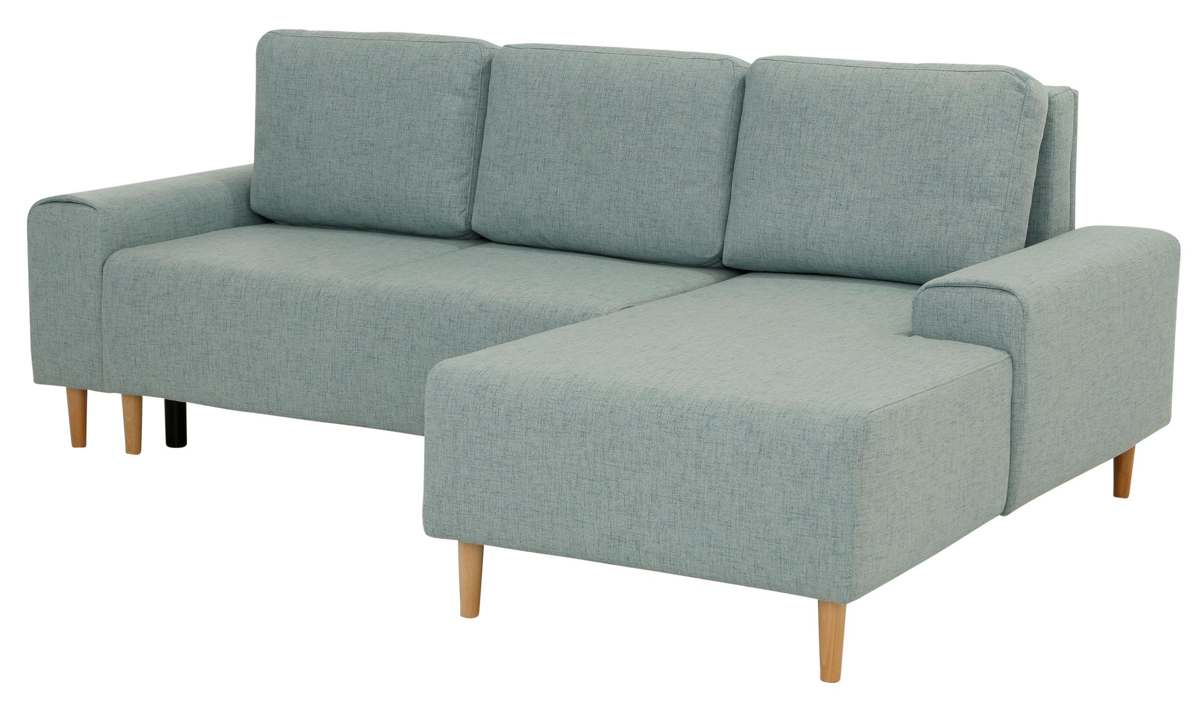 Ecksofa HOME AFFAIRE "Samu L-Form", grün (mint), B:235cm H:93cm T:160cm, Microfaser PRIMABELLE (100% Polyester);Samtoptik (100% Polyester);Struktur fein (100% Polyester), Sofas, Ecksofa, wahlweise mit Bettfunktion und Bettkasten 8