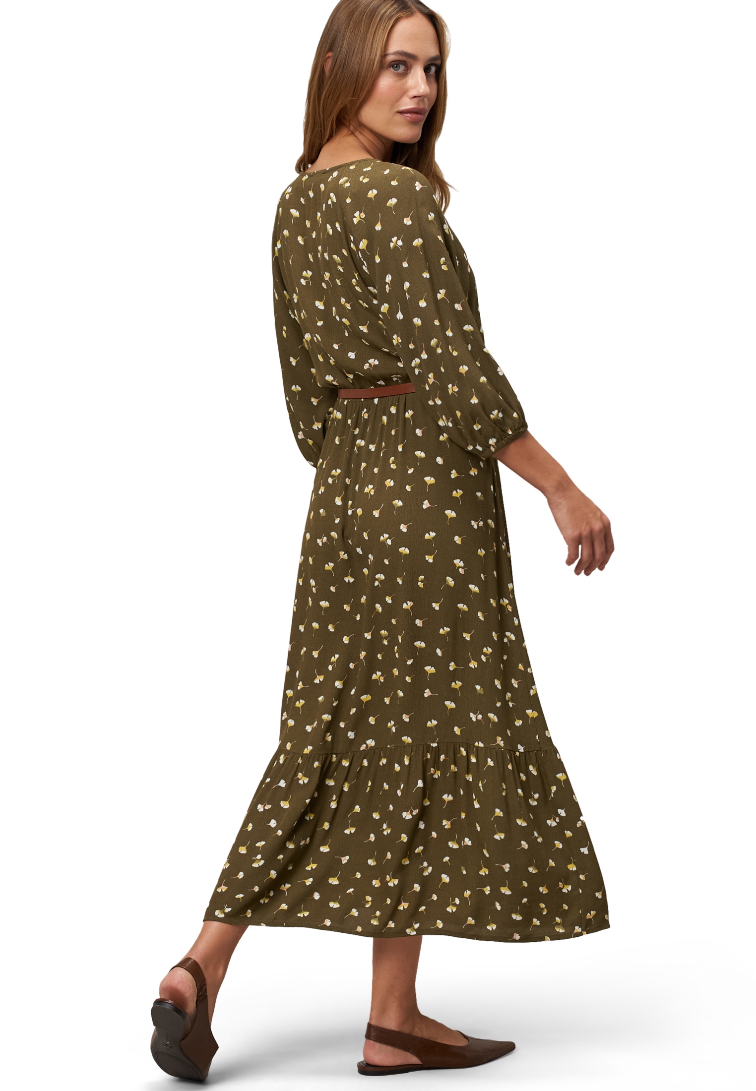 Zero Maxikleid »zero Maxikleid mit Volants«, Gürtel