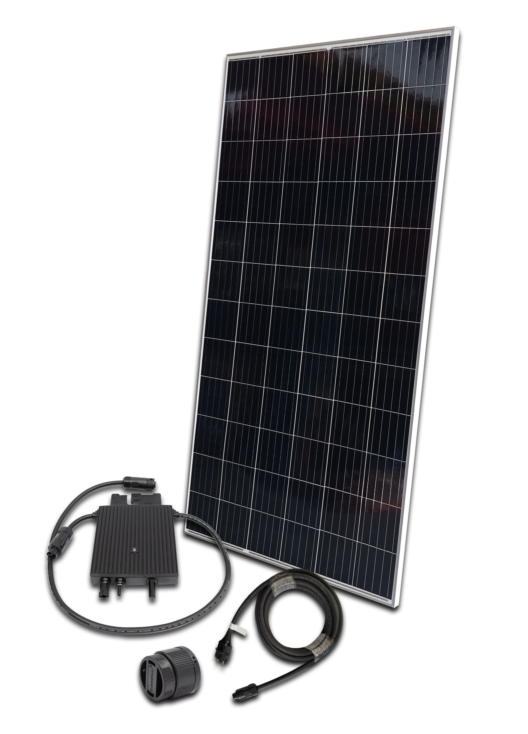 SUNSET Balkonkraftwerk "SUNpay420 LW plus (OH)", blau, Solarmodule, 420W-Set inkl. glaslosem Solarmodul aus deutscher Fertigung