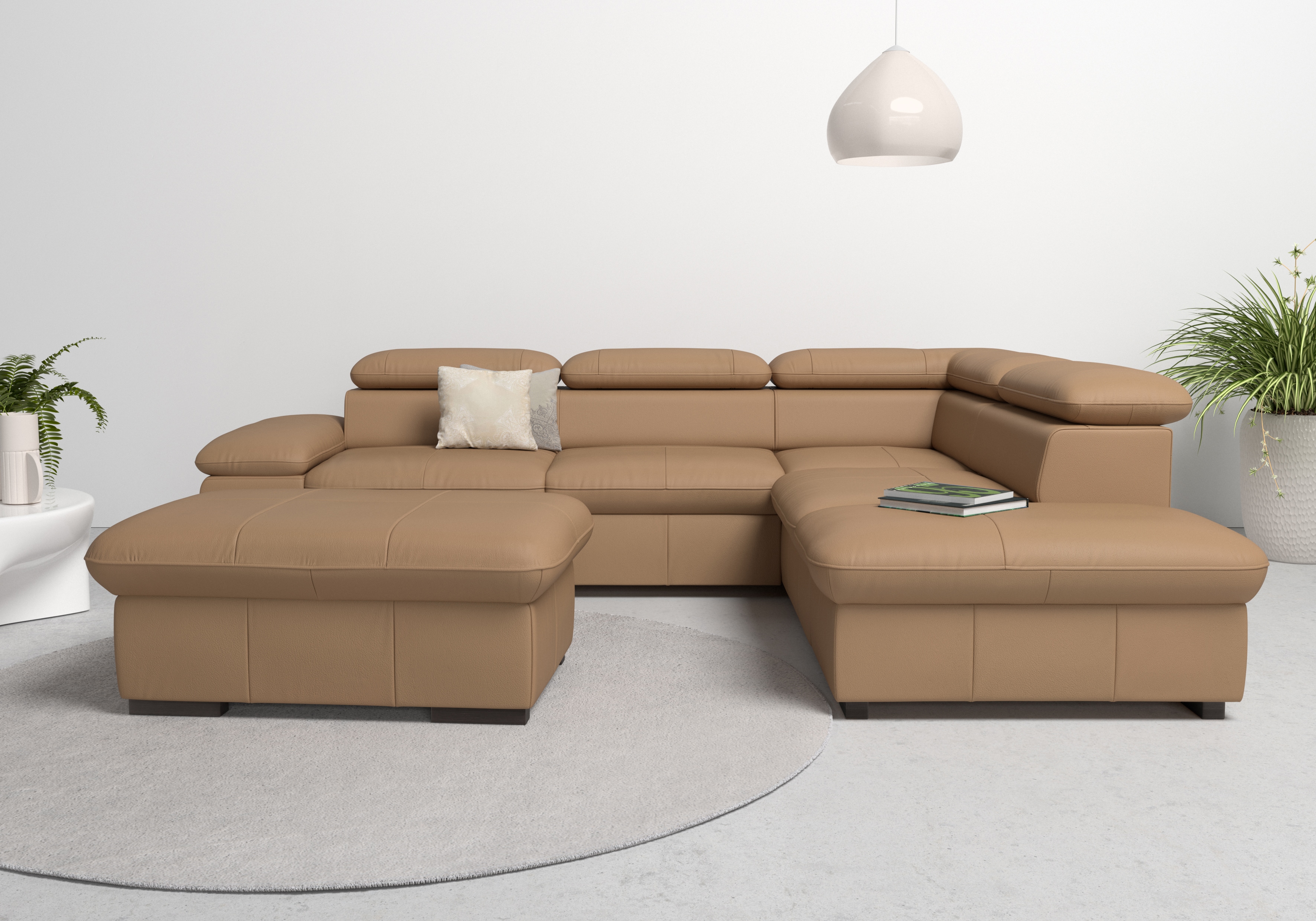 OTTO home Ecksofa "Alberto L-Form" mit Kopfteilverstellung, wahlweise mit Schlaffunktion