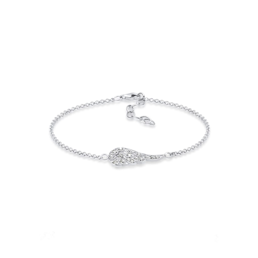 Elli Armband »Flügel Kristalle 925 Silber«