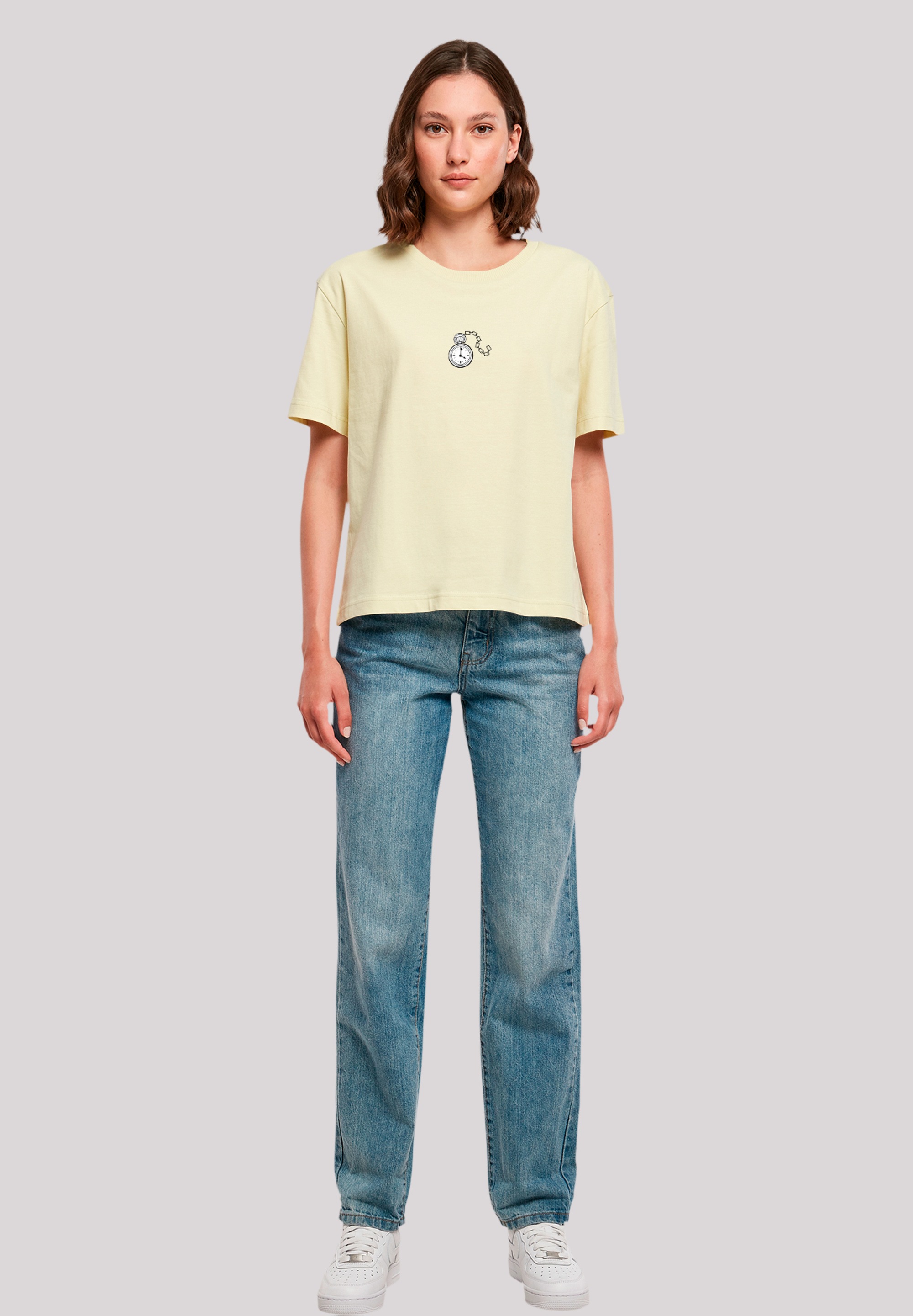 F4NT4STIC T-Shirt »Alice im Wunderland Uhr Hase«, Premium Qualität, Nostalgie, Kinderserie