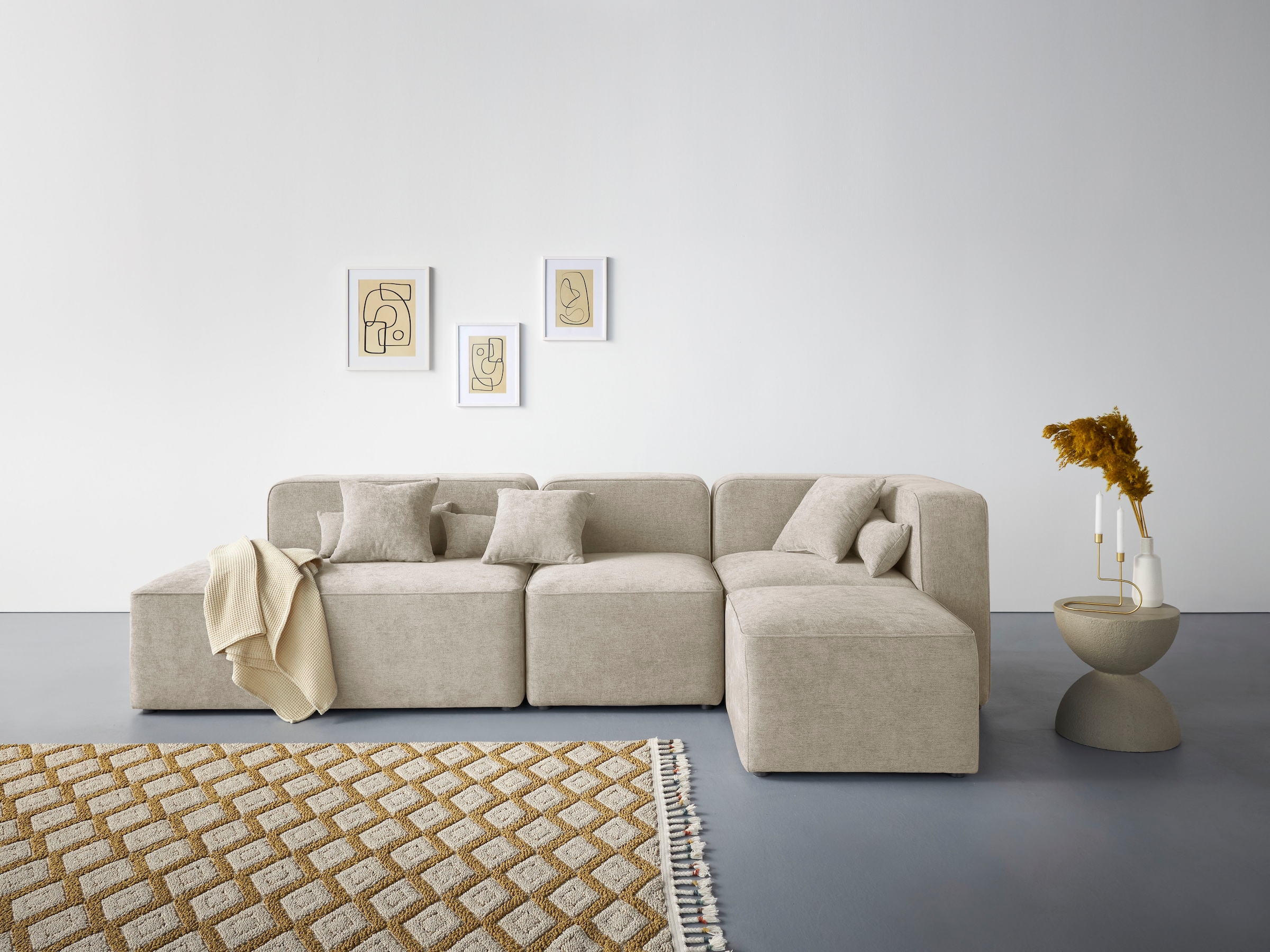 Home affaire Ecksofa "Sundstrup L-Form" Modulserie, individuelle Zusammenstellung