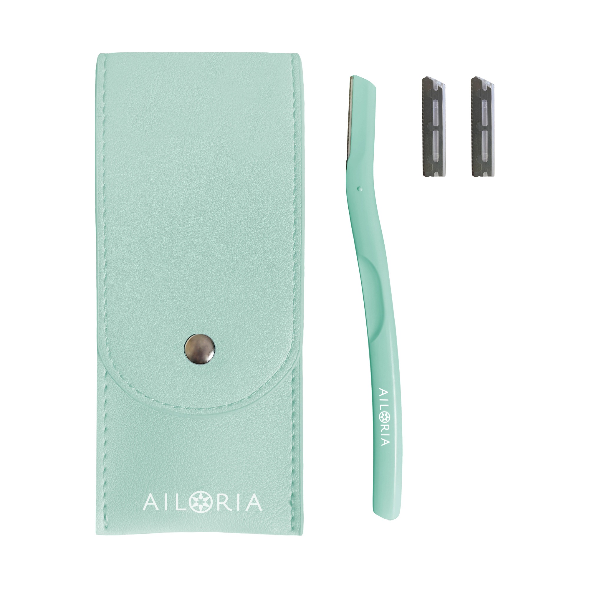 AILORIA Damen Augenbrauenrasierer "Dermaplaning-Set GLOW TOUCH", grün, Rasierer