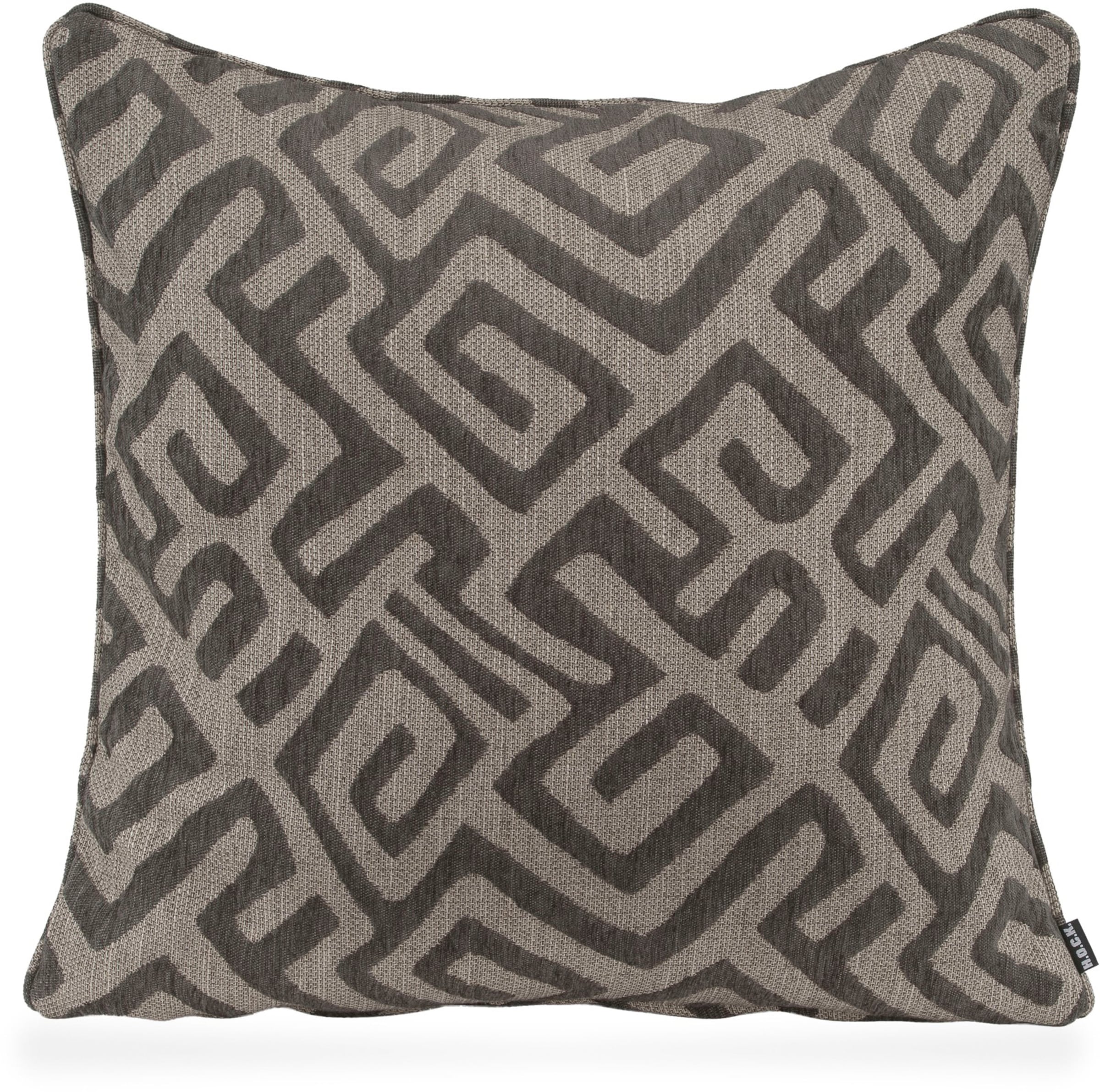 H.O.C.K. Dekokissen "Naira" mit geometrischem Muster, Kissenhülle mit Füllung, 1 Stück
