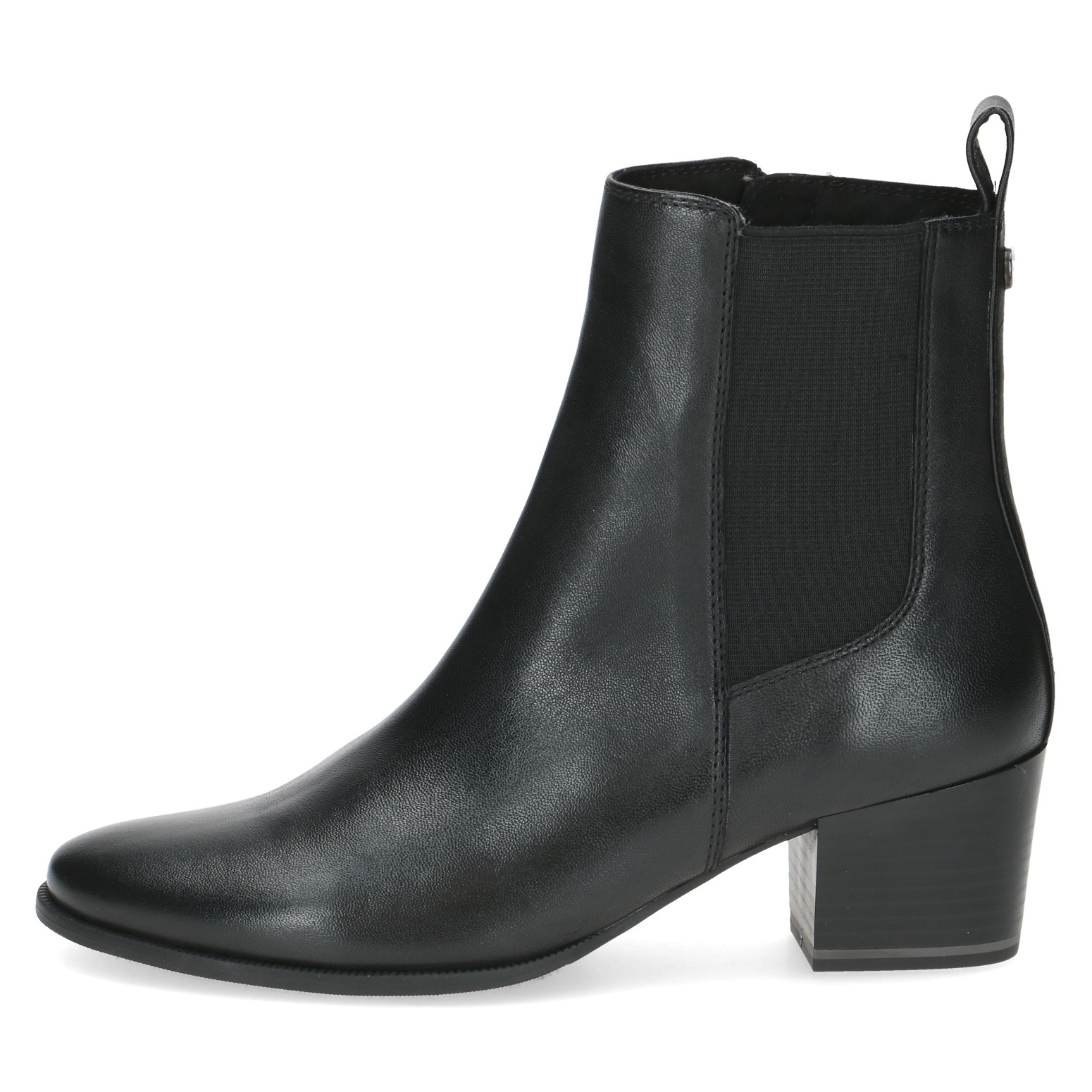 Caprice Stiefelette, Blockabsatz, Ankleboots, Businessschuh mit praktischer Anzhiehlasche
